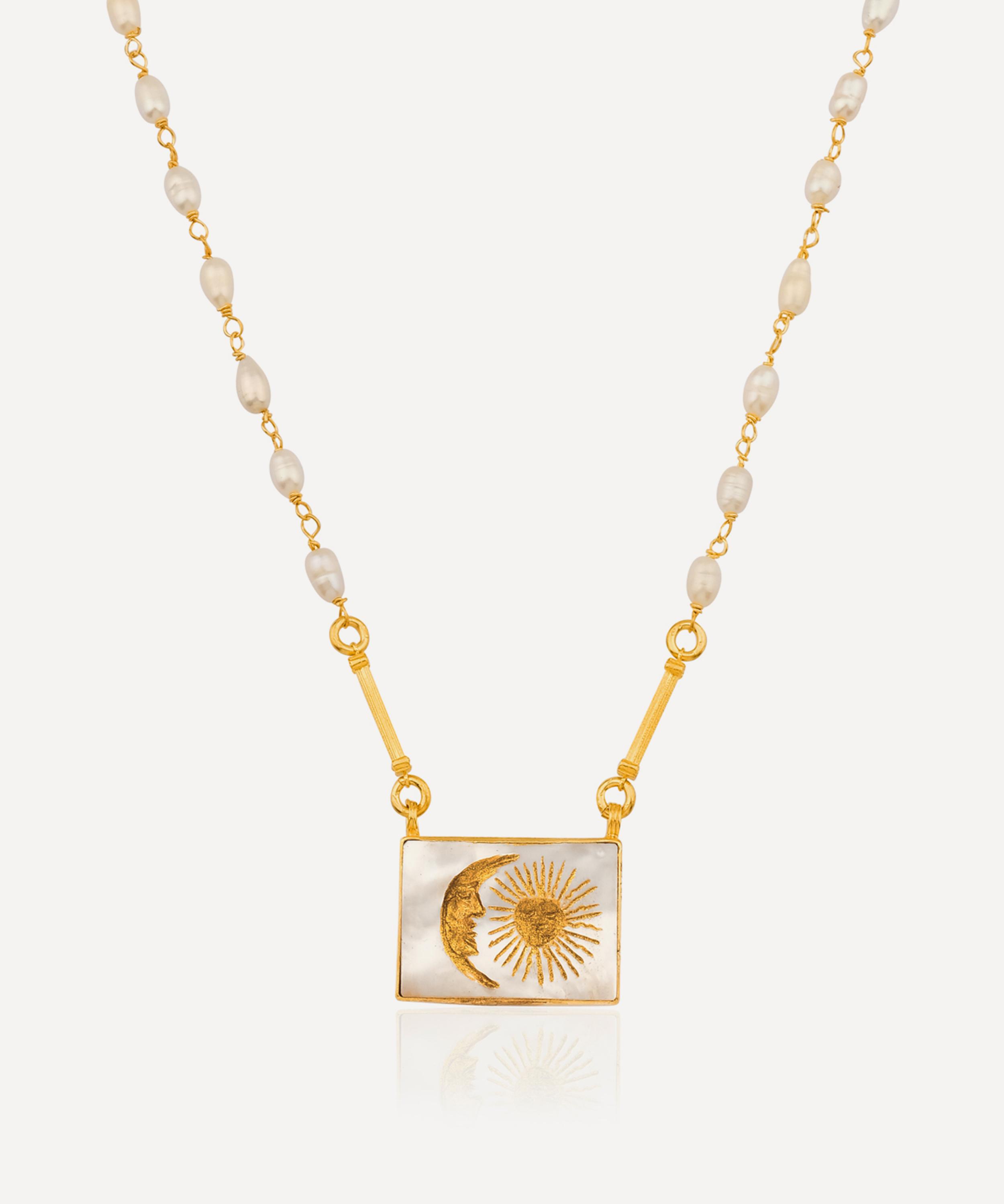Ece - 22ct Gold Vermeil The Moon and The Sun Necklace image number 0