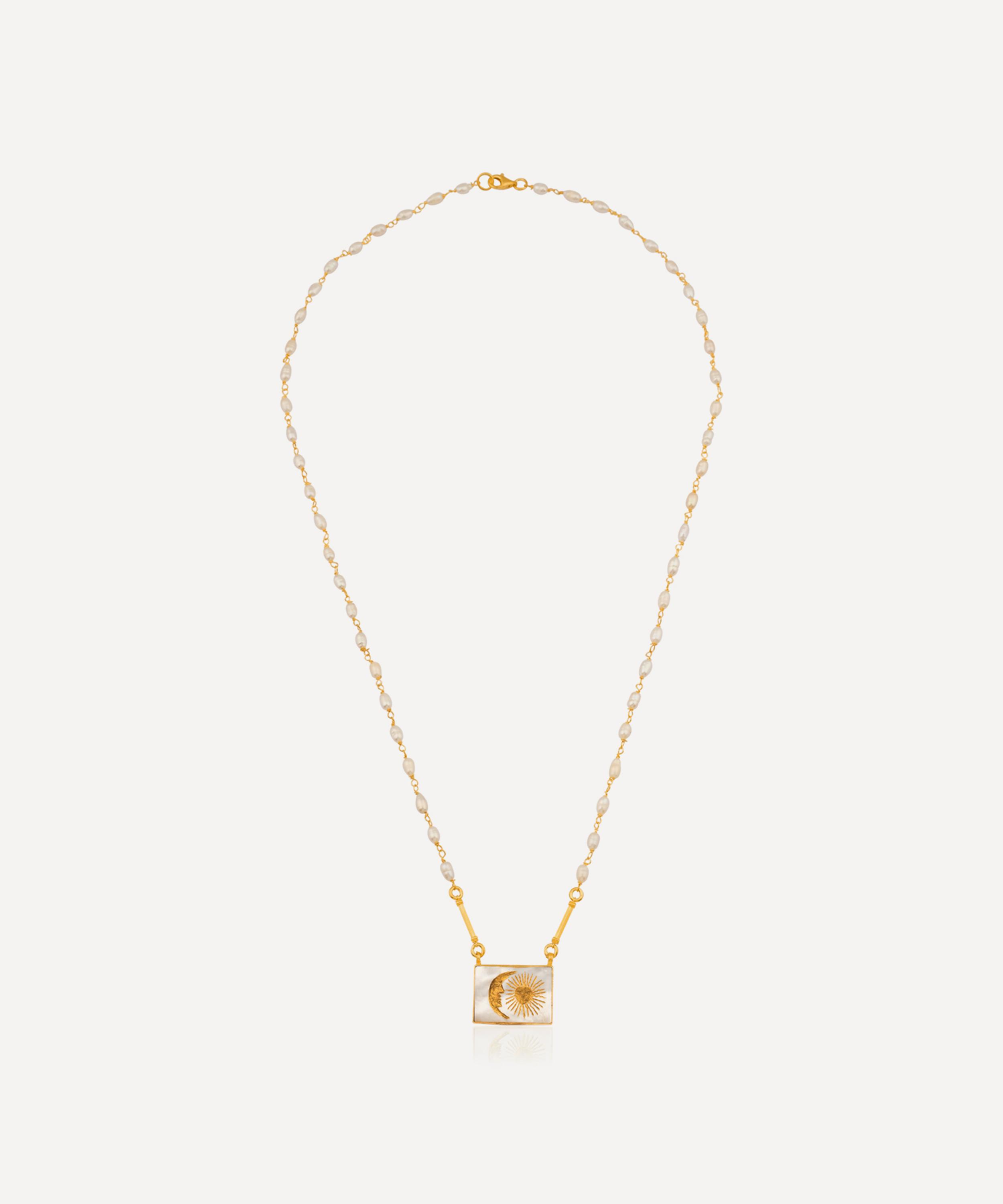 Ece - 22ct Gold Vermeil The Moon and The Sun Necklace image number 2