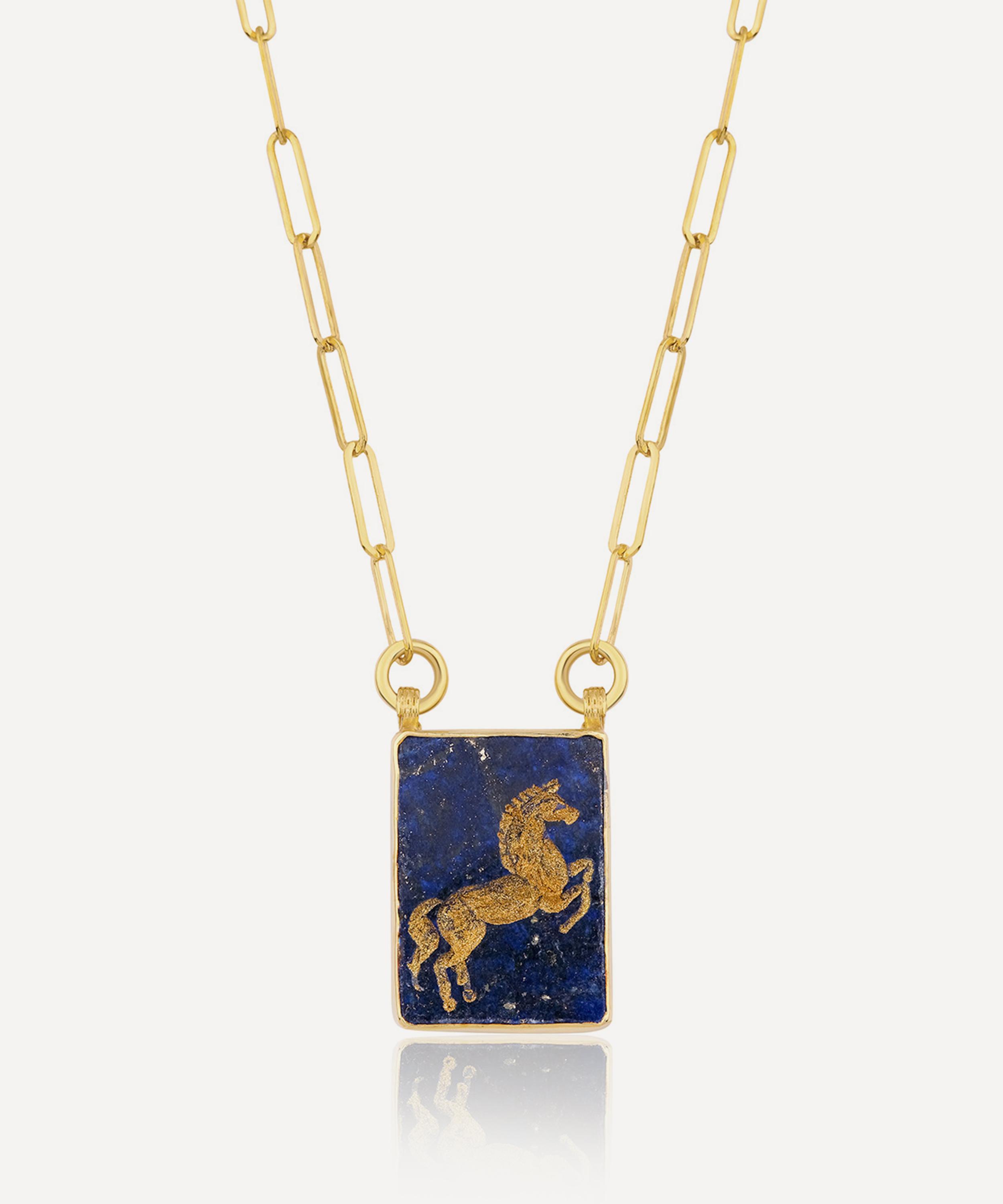 Ece - 22ct Gold Vermeil The Horse Necklace image number 0