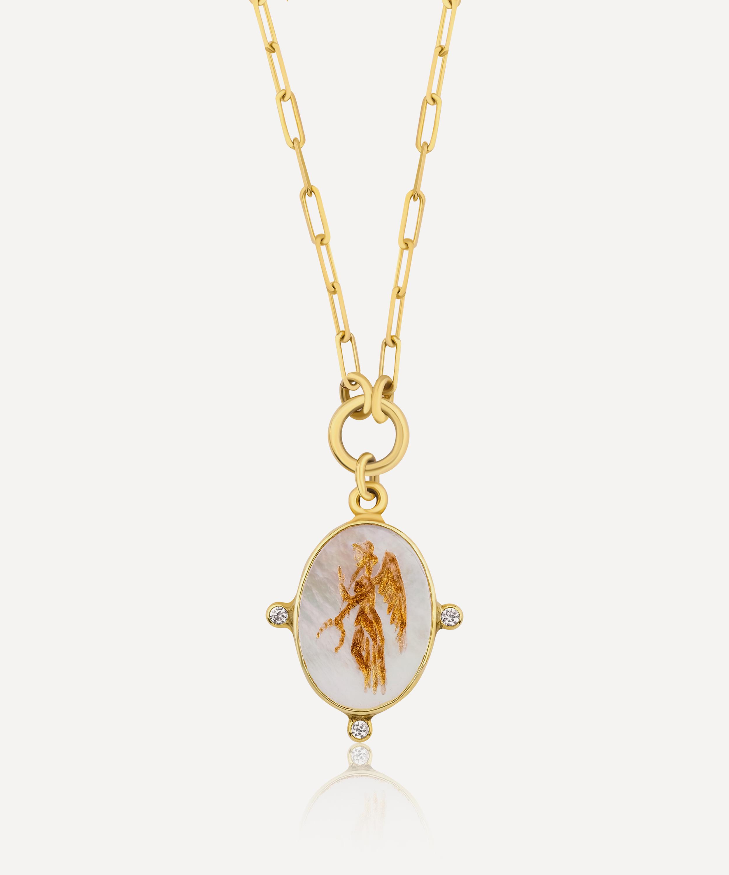 Ece London - 22ct Gold Vermeil The Angel of Peace II Necklace image number 0