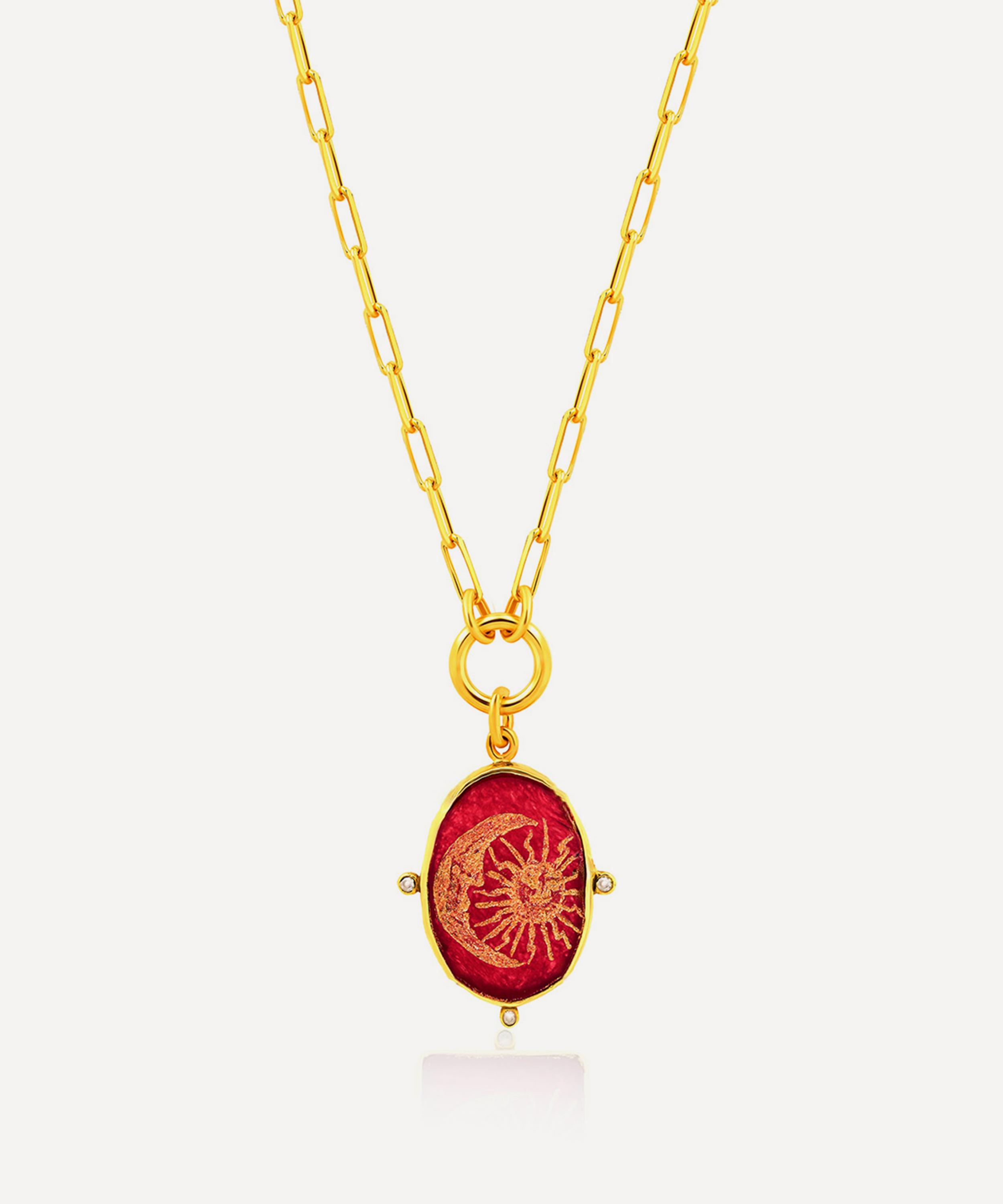 Ece London - 22ct Gold Vermeil The Moon and The Sun III Necklace image number 0
