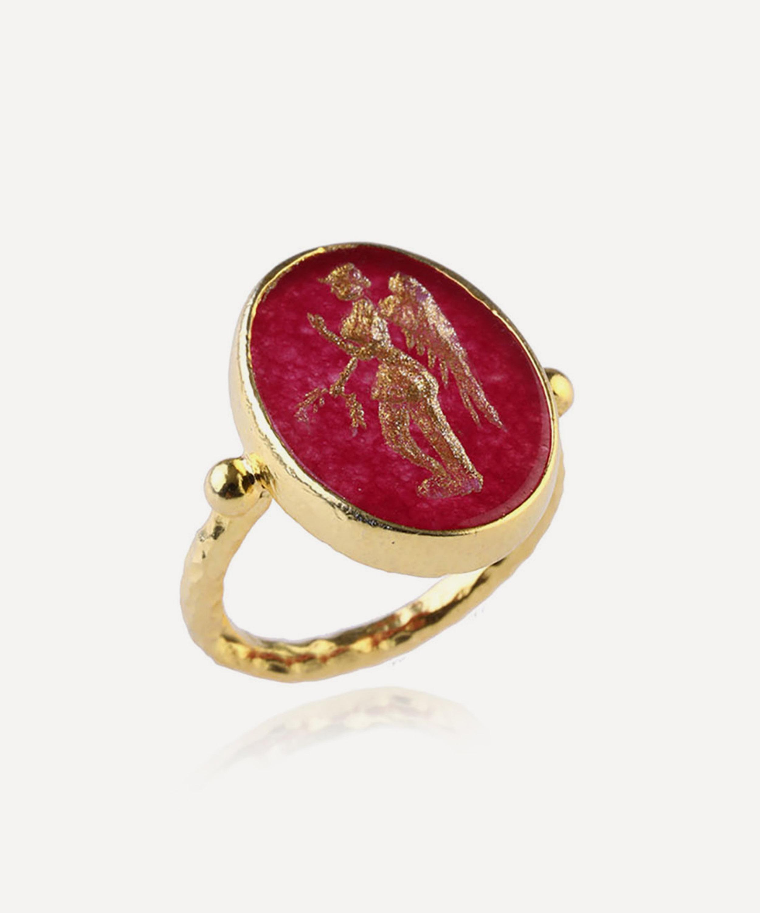 Ece London - 22ct Gold Vermeil The Angel of Peace I Ring image number 0