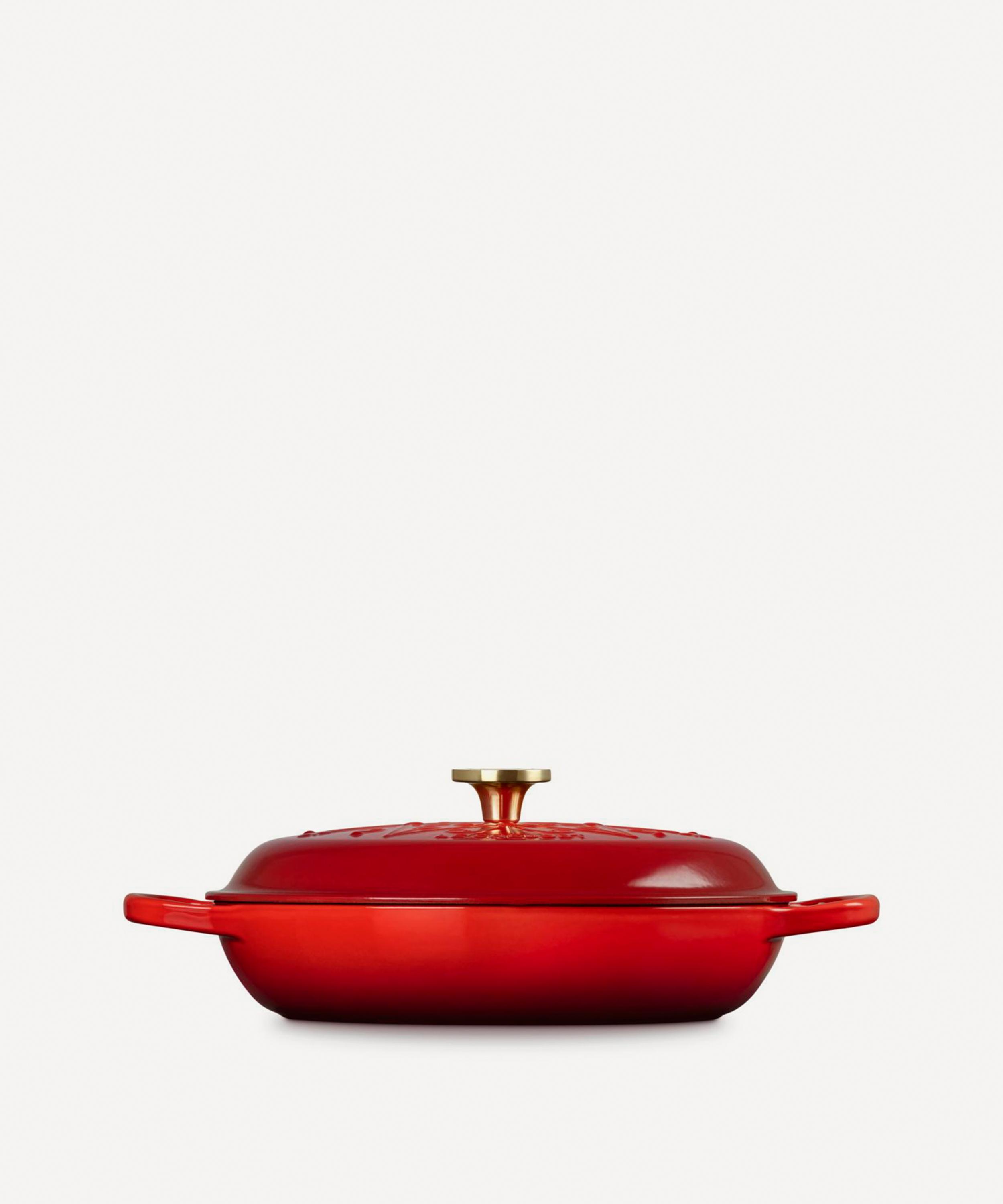 Le Creuset - Enamelled Cast Iron L'&Eacute;toile Signature Shallow Casserole 30cm Cerise image number 3