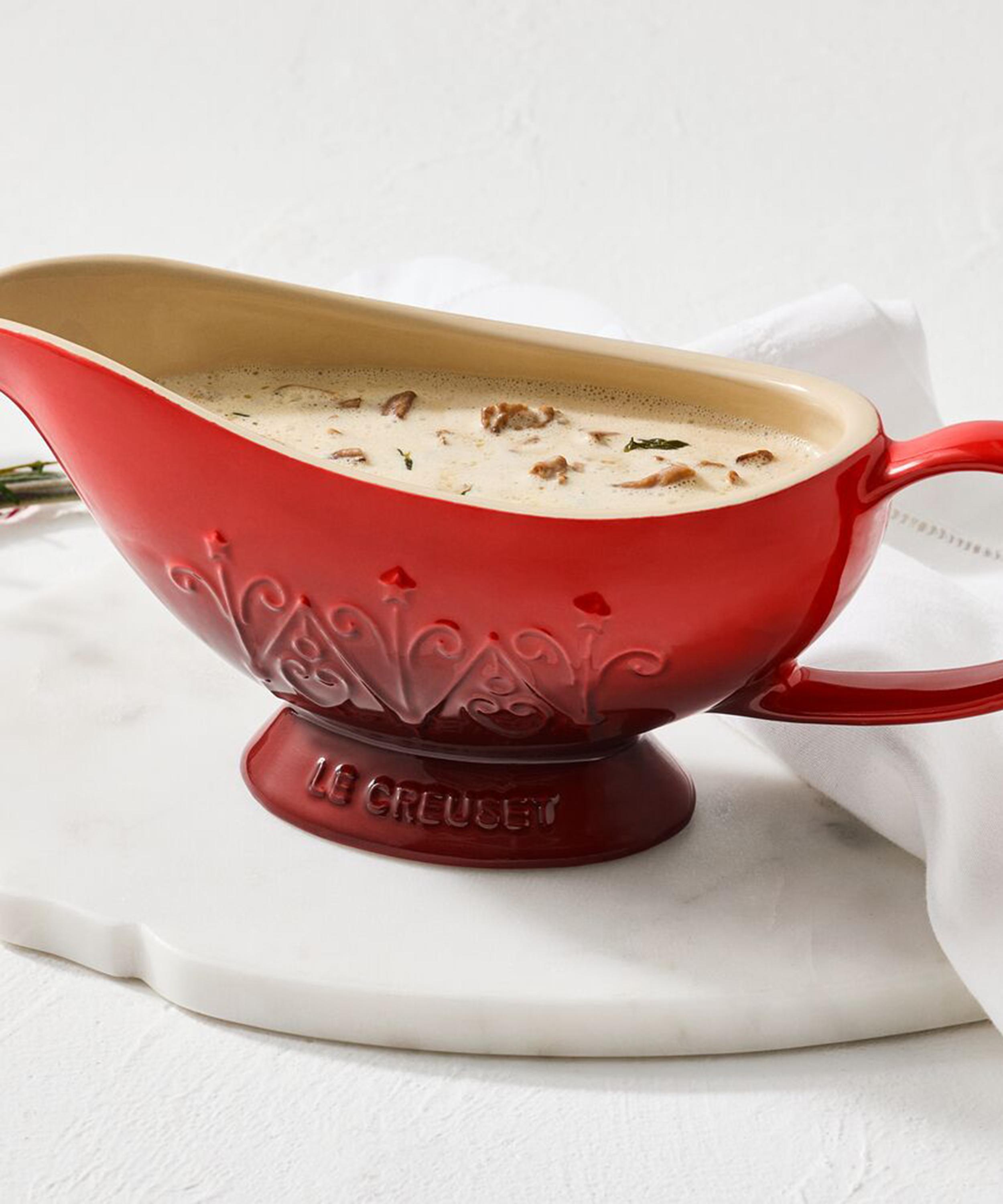 Le Creuset - Stoneware L'&Eacute;toile Heritage Sauce Jug 460ml Cerise image number 1