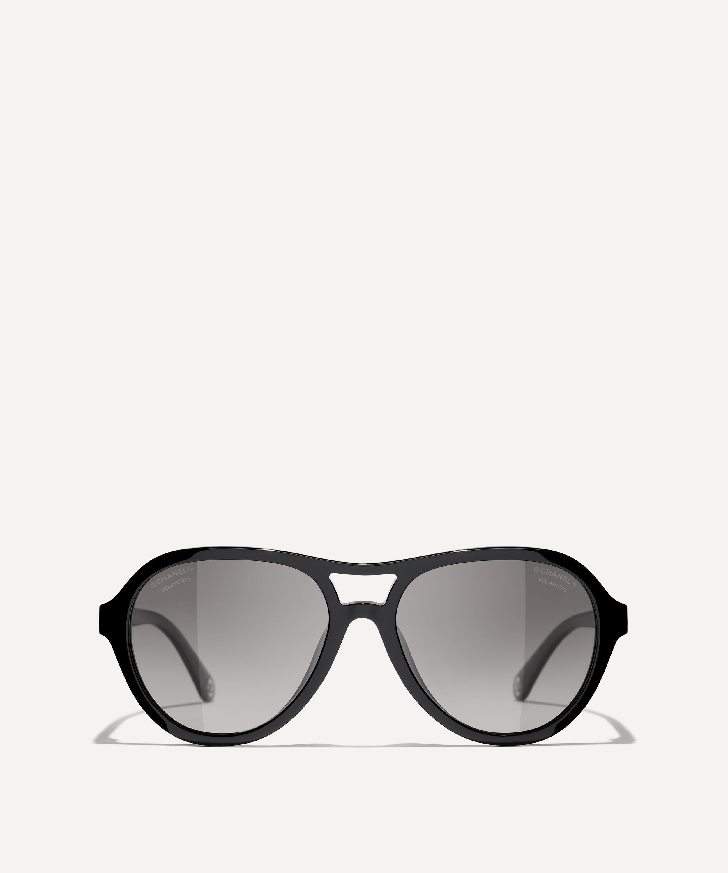 CHANEL - Black Pilot Acetate Sunglasses