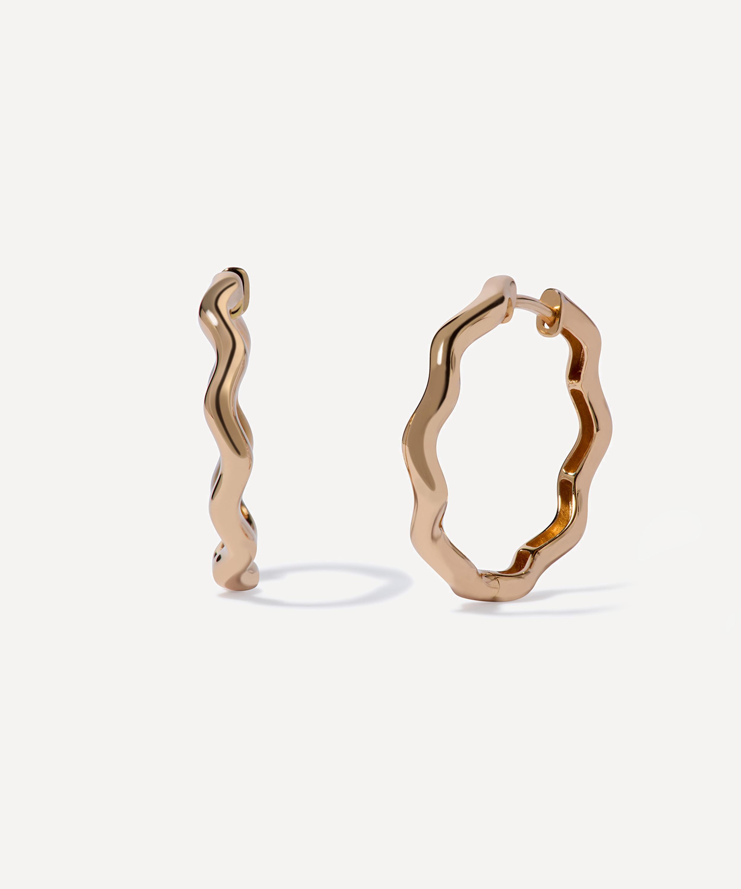 Annoushka - 18ct Gold Whoopsie Daisy Medium Hoop Earrings image number 0