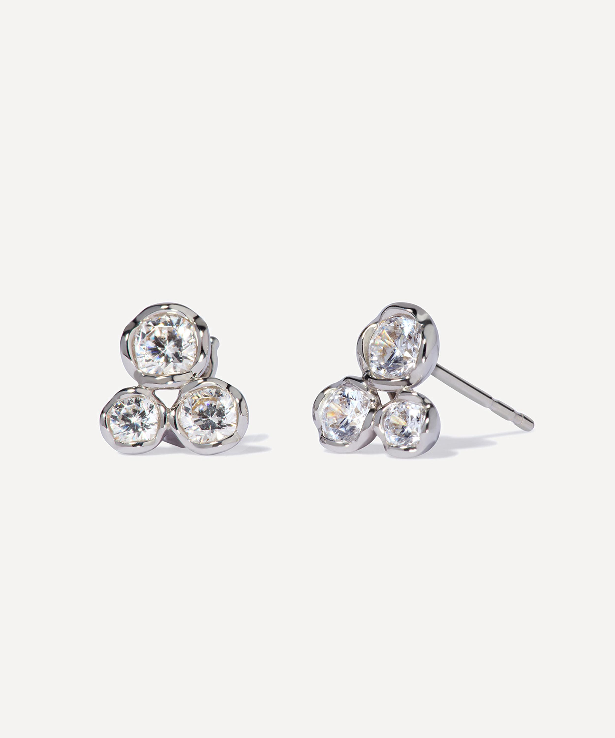 Annoushka - 18ct White Gold Whoopsie Daisy Triple Stud Earrings image number 0