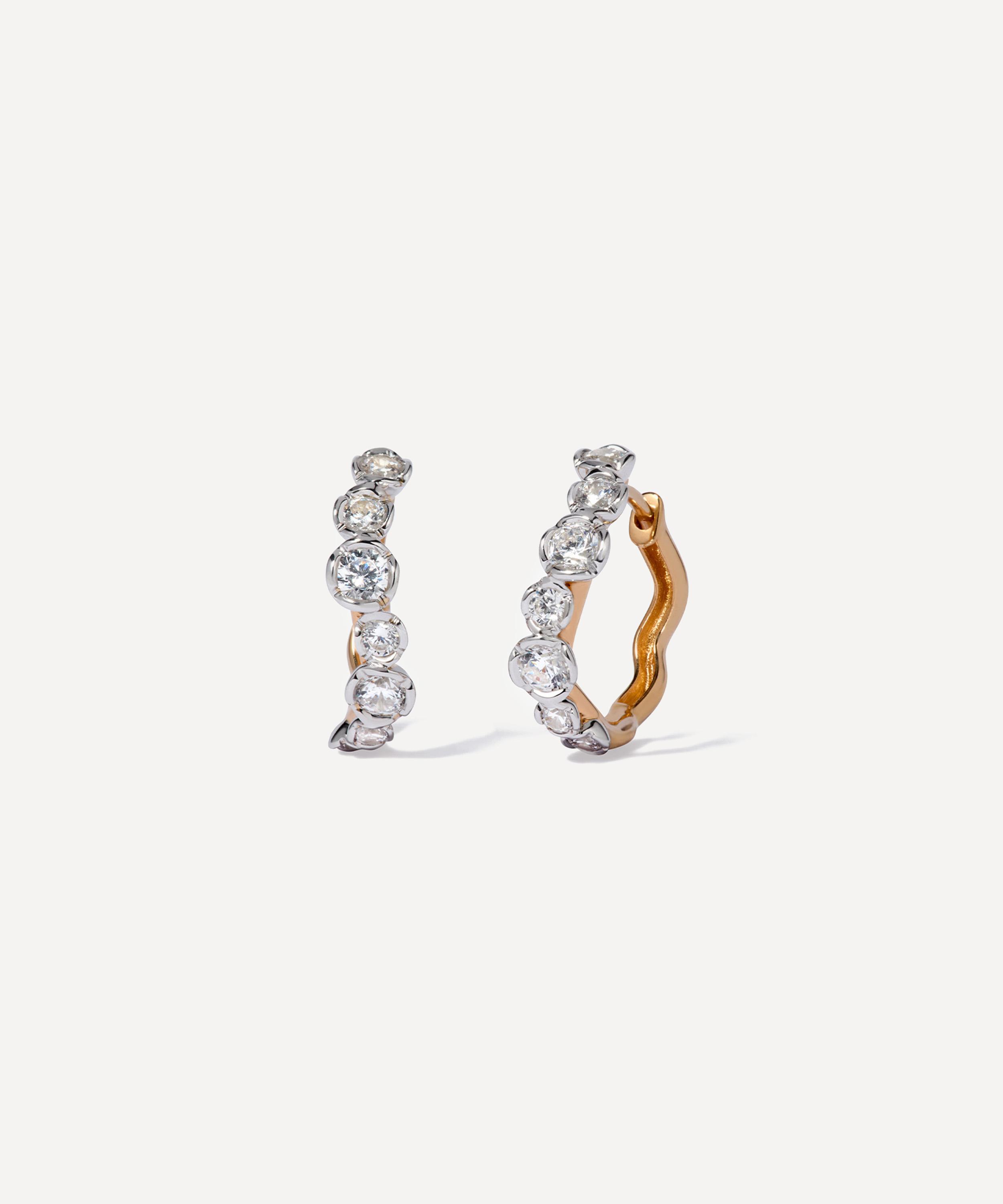 Annoushka - 18ct Gold Whoopsie Daisy Diamond Hoop Earrings image number 0