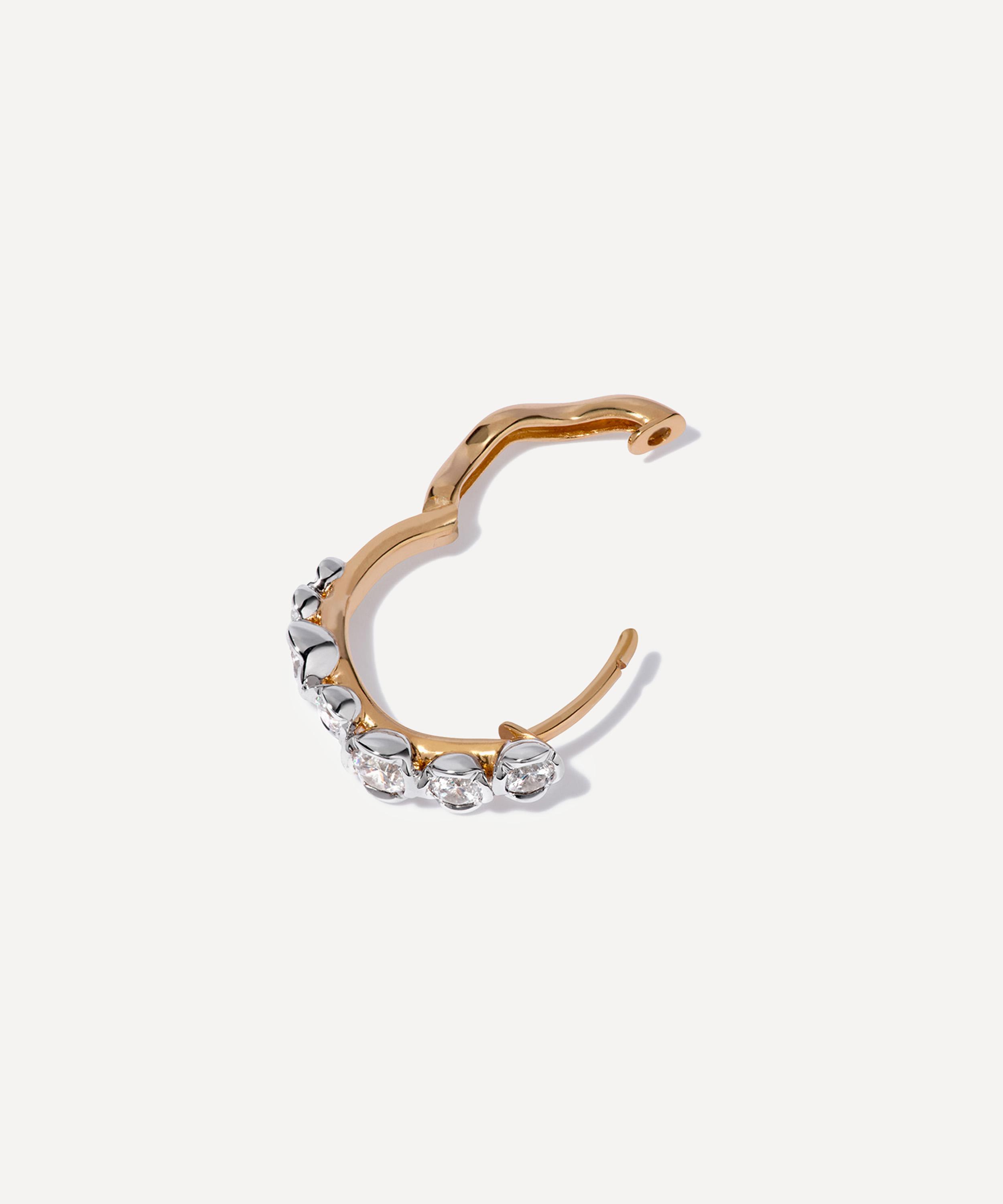 Annoushka - 18ct Gold Whoopsie Daisy Diamond Hoop Earrings image number 1