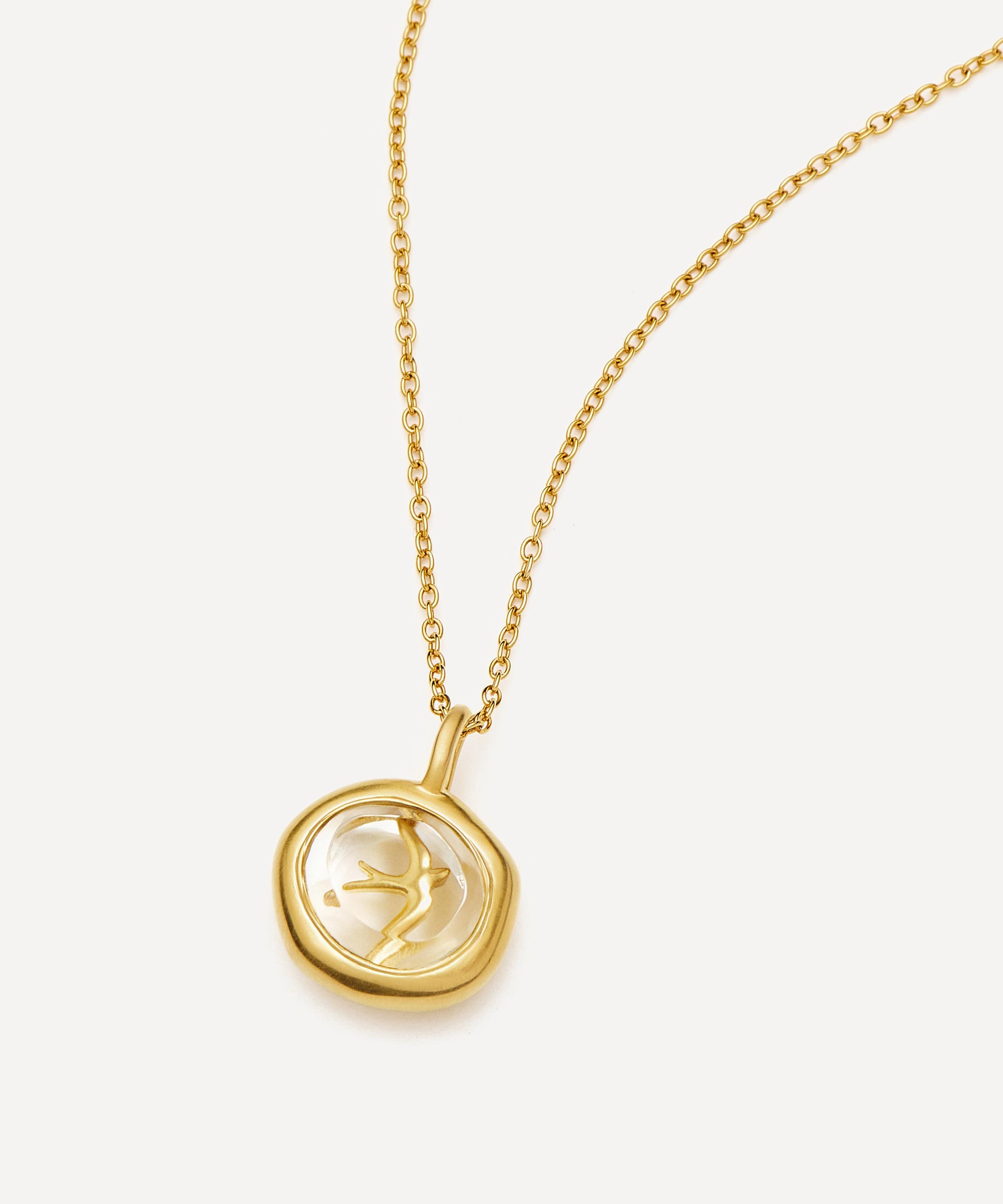 Missoma - X Harris Reed 18ct Gold-Plated Taking Flight Mini Pendant Necklace image number 2