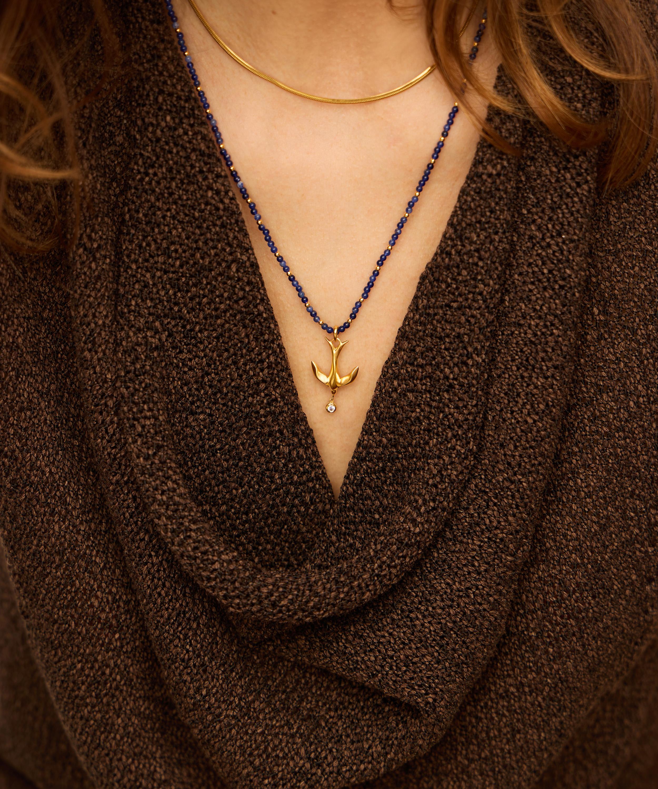Missoma - X Harris Reed 18ct Gold-Plated Taking Flight Keepsake Necklace image number 1