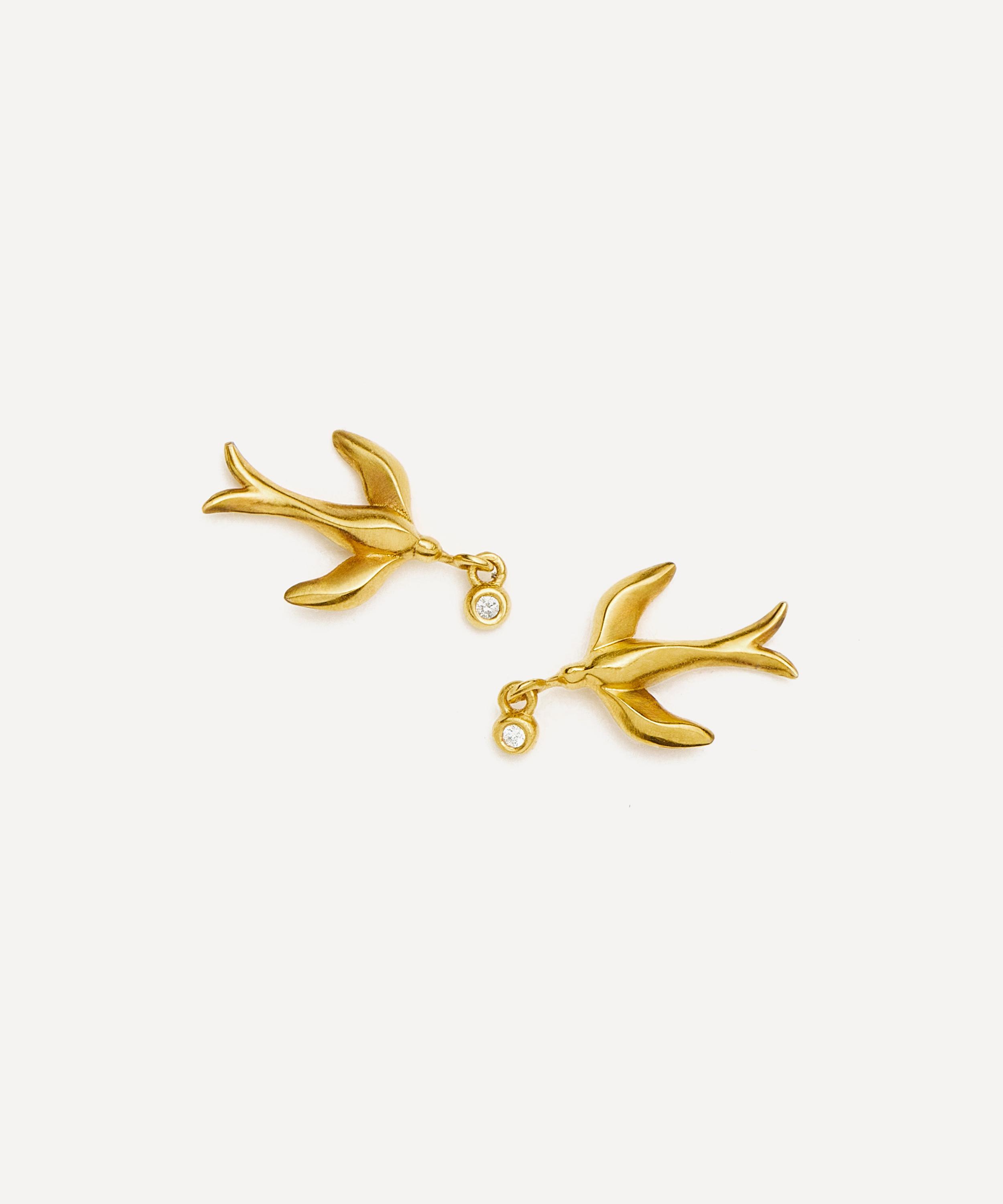 Missoma - X Harris Reed 18ct Gold-Plated Taking Flight Stud Earrings image number 0