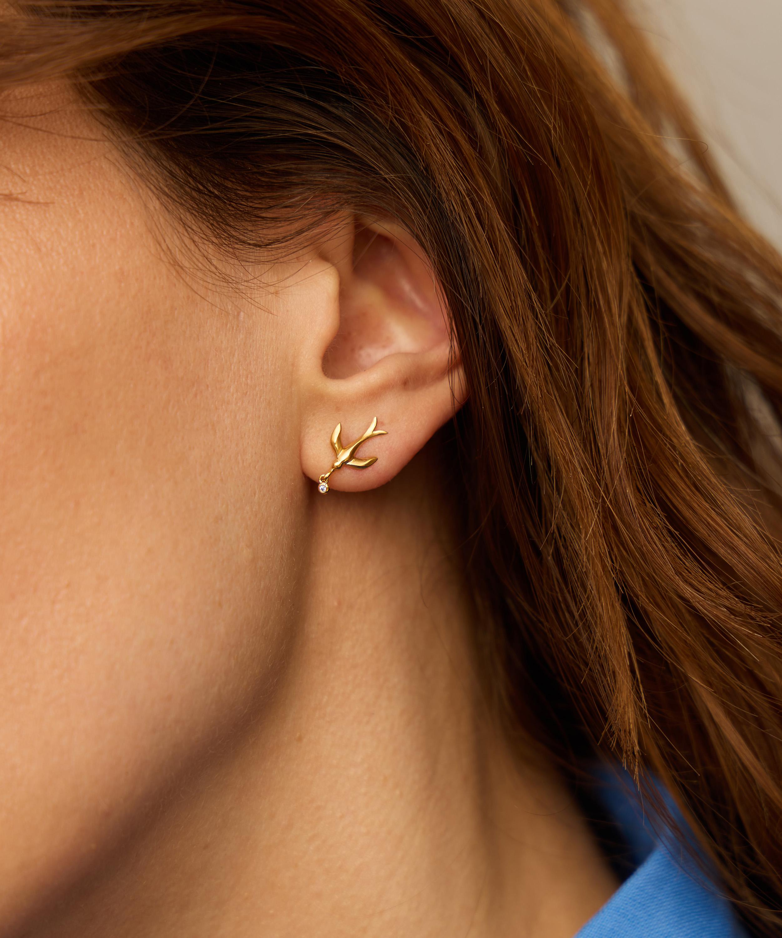 Missoma - X Harris Reed 18ct Gold-Plated Taking Flight Stud Earrings image number 1