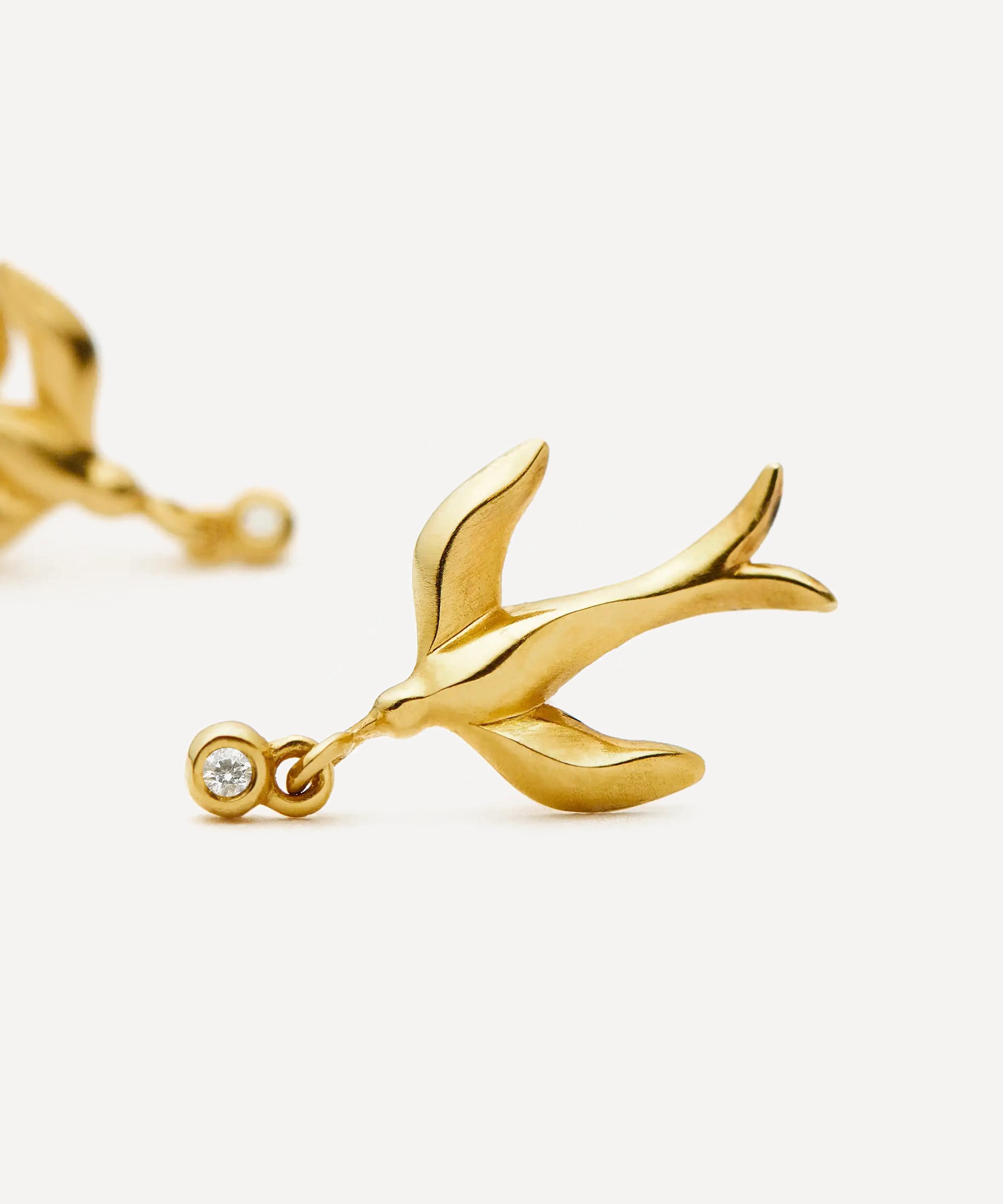 Missoma - X Harris Reed 18ct Gold-Plated Taking Flight Stud Earrings image number 2