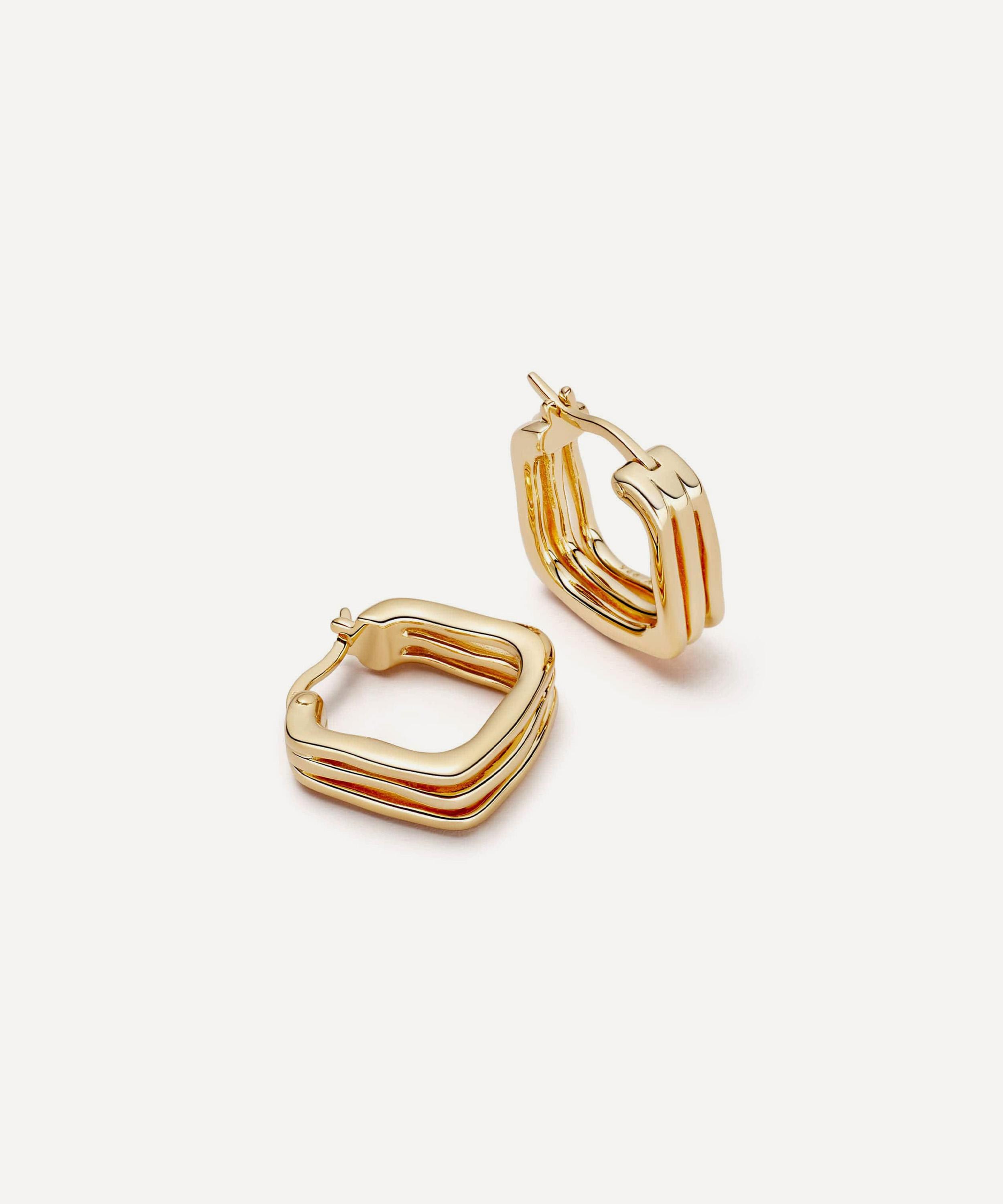Daisy London - 18ct Gold-Plated Est&eacute;e Lalonde Sisterhood Hoop Earrings image number 0