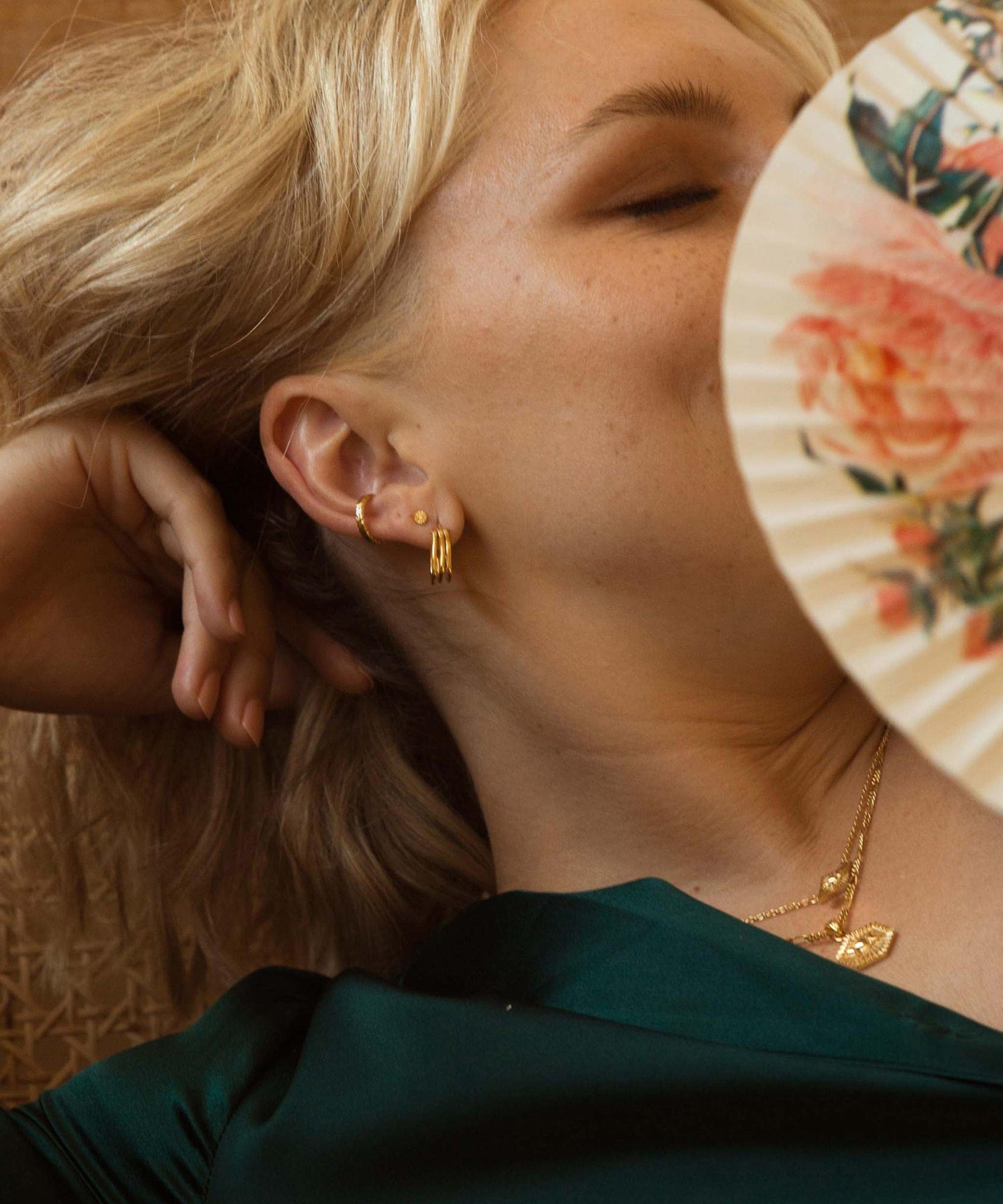 Daisy London - 18ct Gold-Plated Est&eacute;e Lalonde Sisterhood Hoop Earrings image number 1