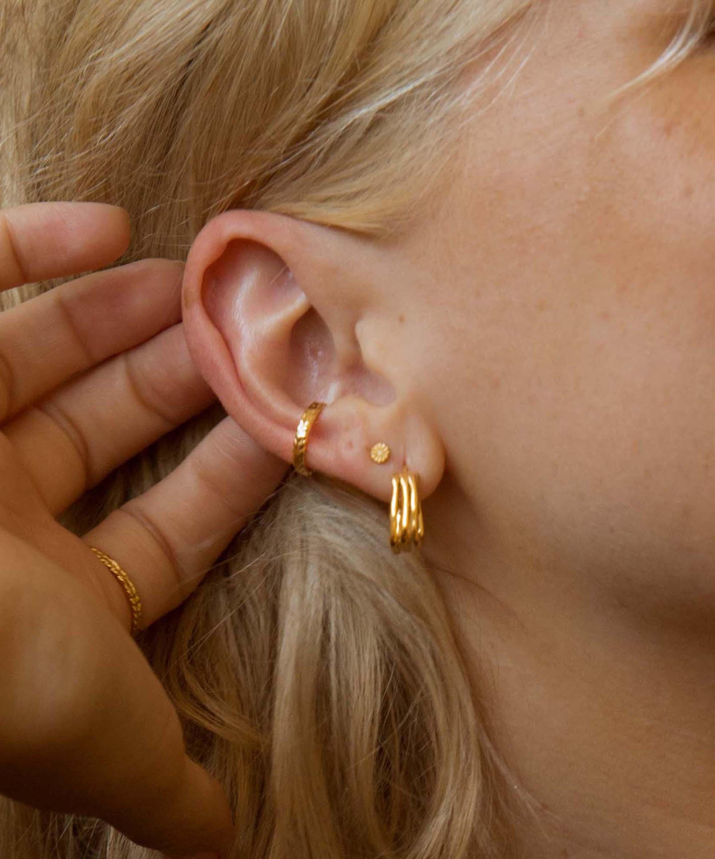 Daisy London - 18ct Gold-Plated Est&eacute;e Lalonde Sisterhood Hoop Earrings image number 3