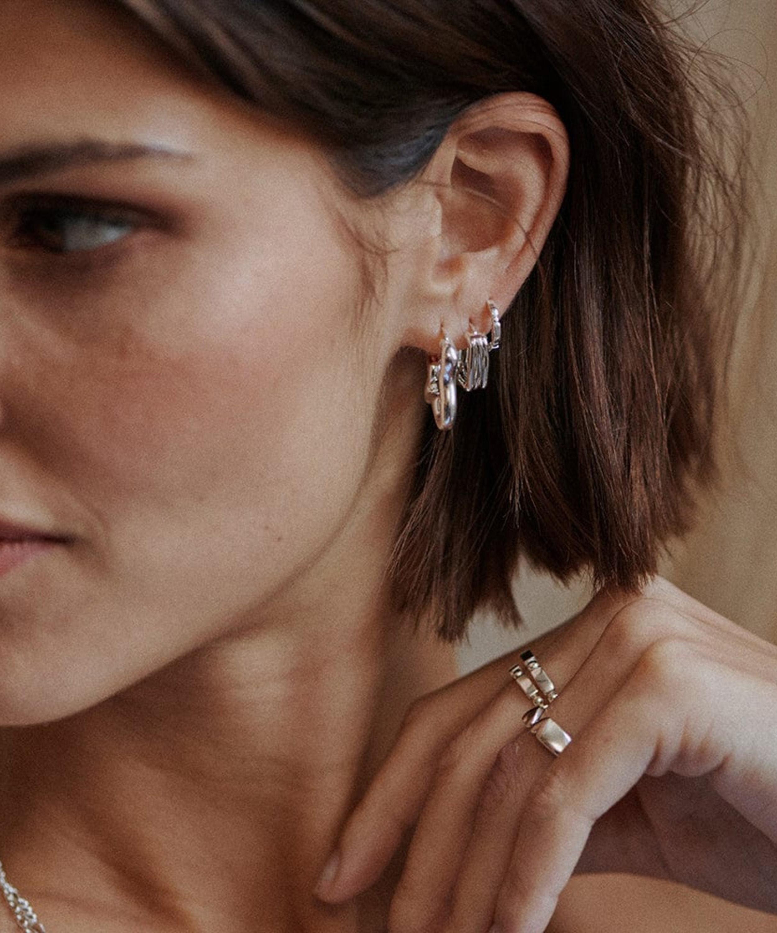 Daisy London - Sterling Silver Est&eacute;e Lalonde Sisterhood Hoop Earrings image number 1