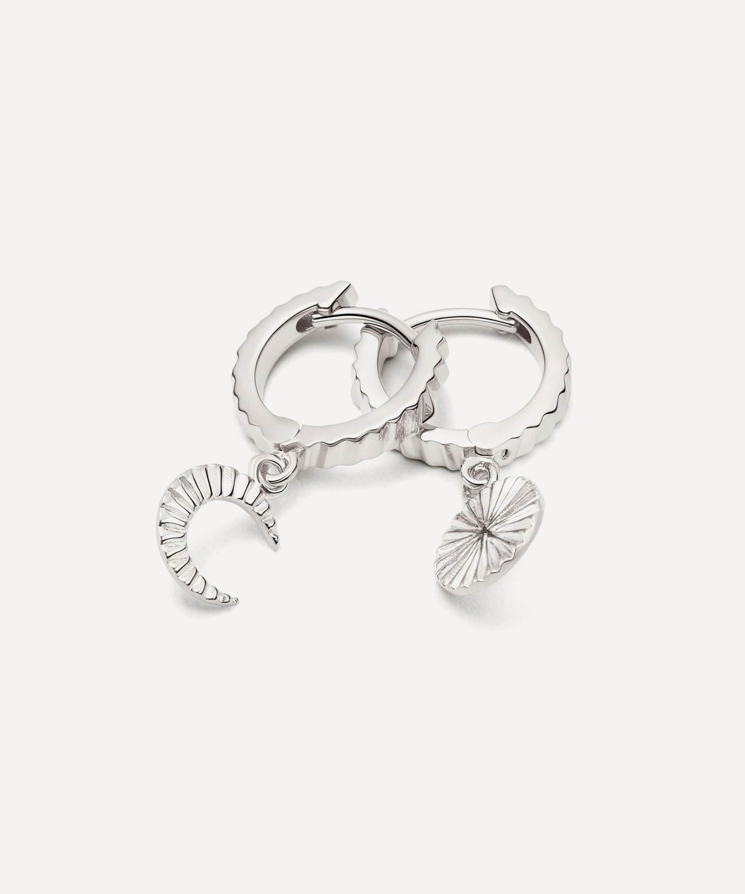 Daisy London - Sterling Silver Est&eacute;e Lalonde Luna Huggie Hoop Earrings image number 0