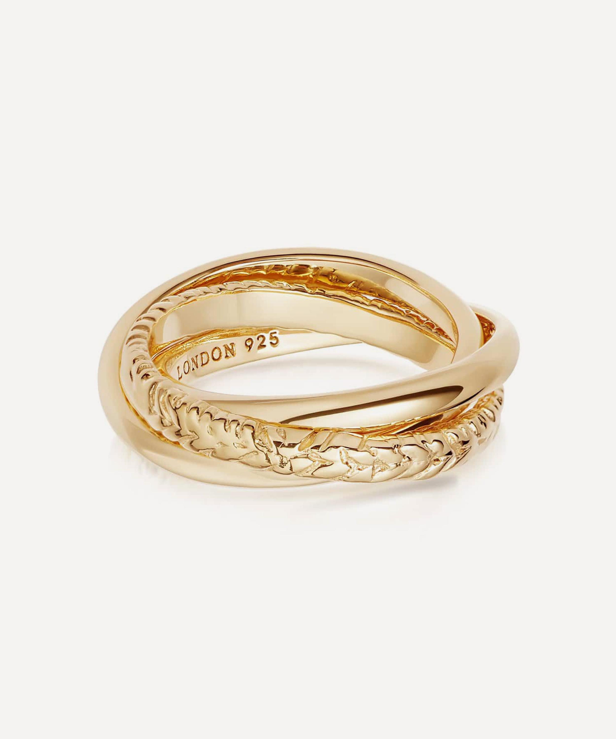 Daisy London - 18ct Gold-Plated Est&eacute;e Lalonde Trinity Ring