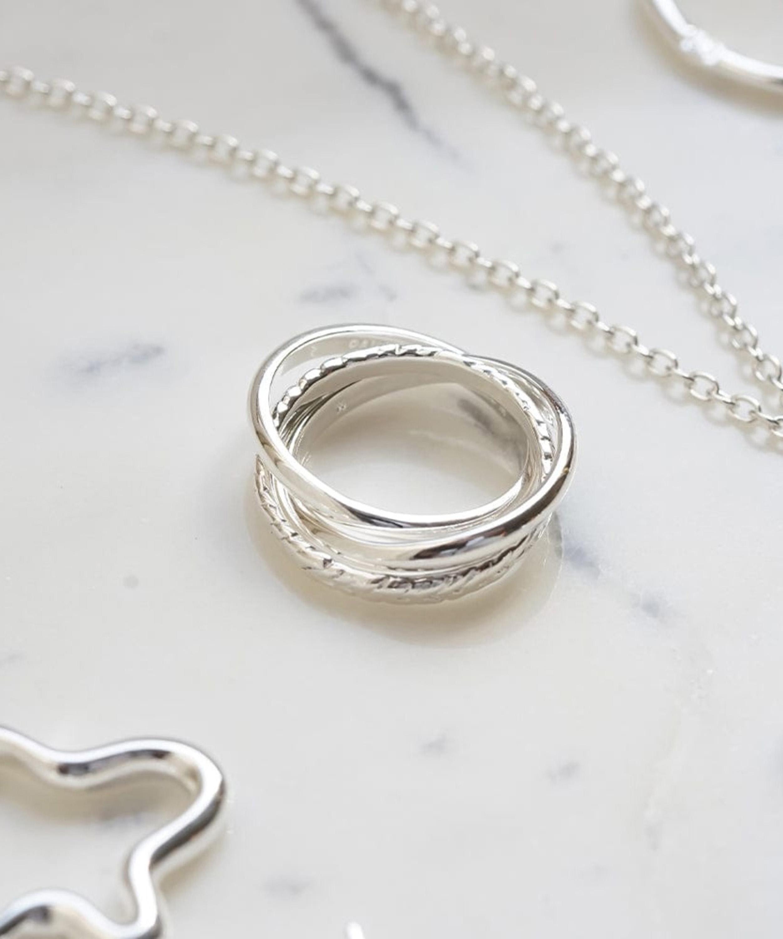 Daisy London - Sterling Silver Est&eacute;e Lalonde Trinity Ring image number 3
