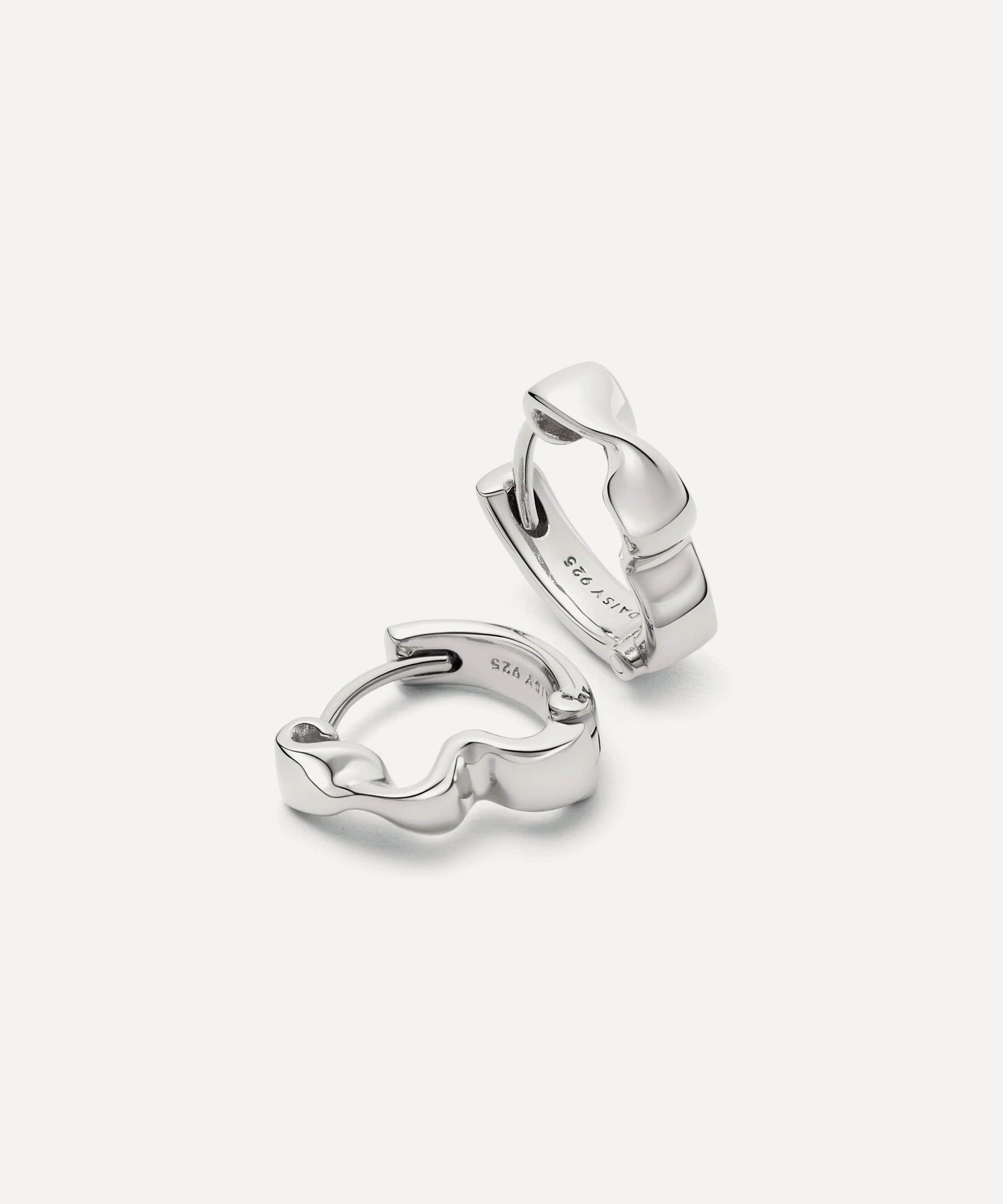 Daisy London - Sterling Silver Est&eacute;e Lalonde Flow Huggie Hoop Earrings image number 0