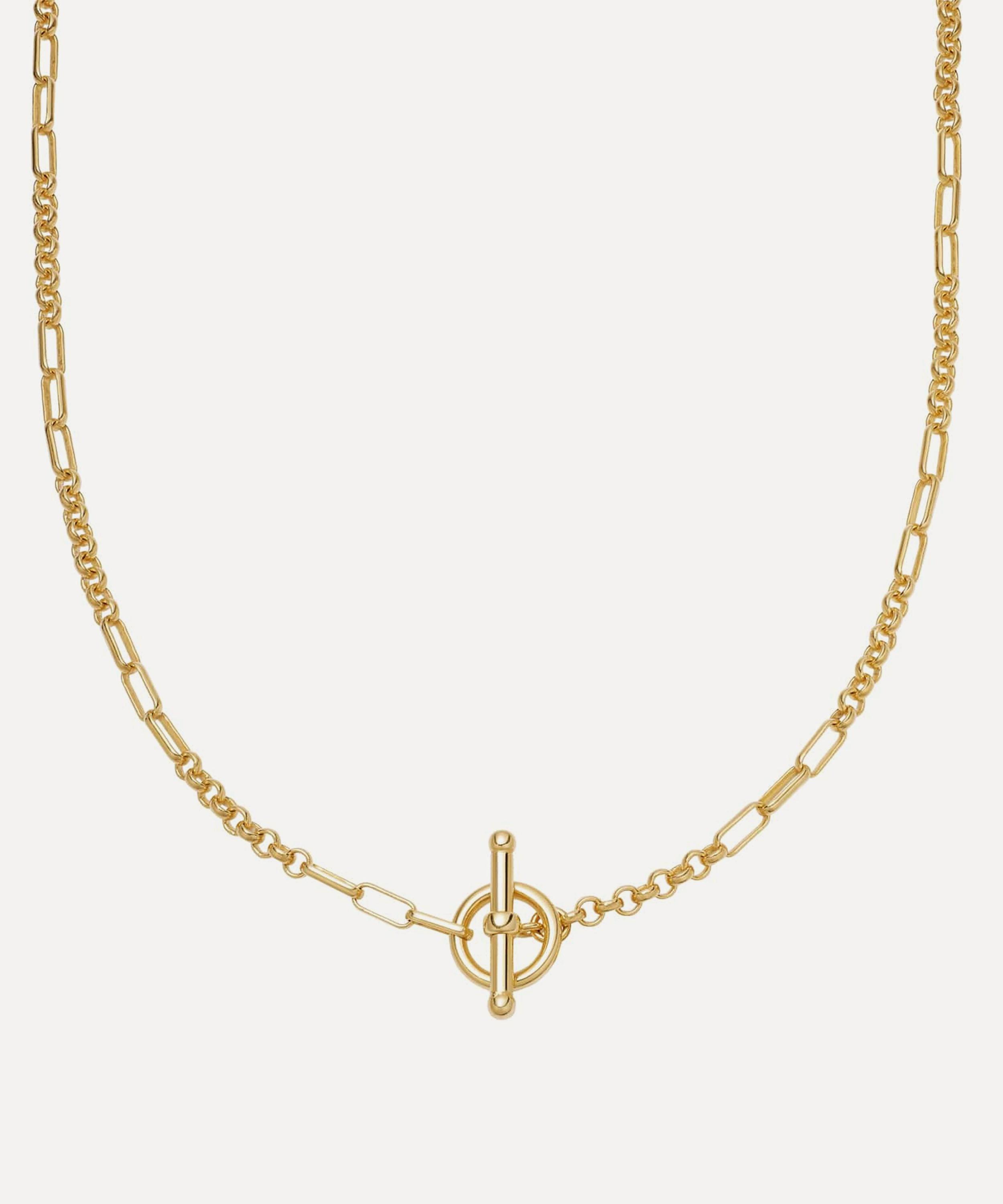 Daisy London - 18ct Gold-Plated Est&eacute;e Lalonde Interlock Chain Necklace image number 0