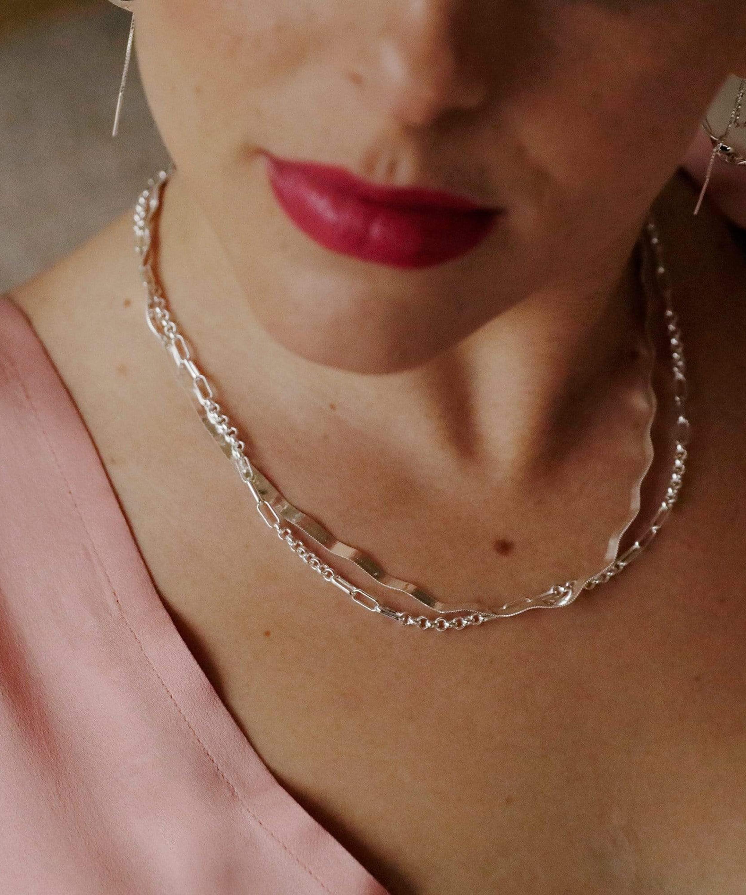 Daisy London - Sterling Silver Est&eacute;e Lalonde Interlock Chain Necklace image number 1