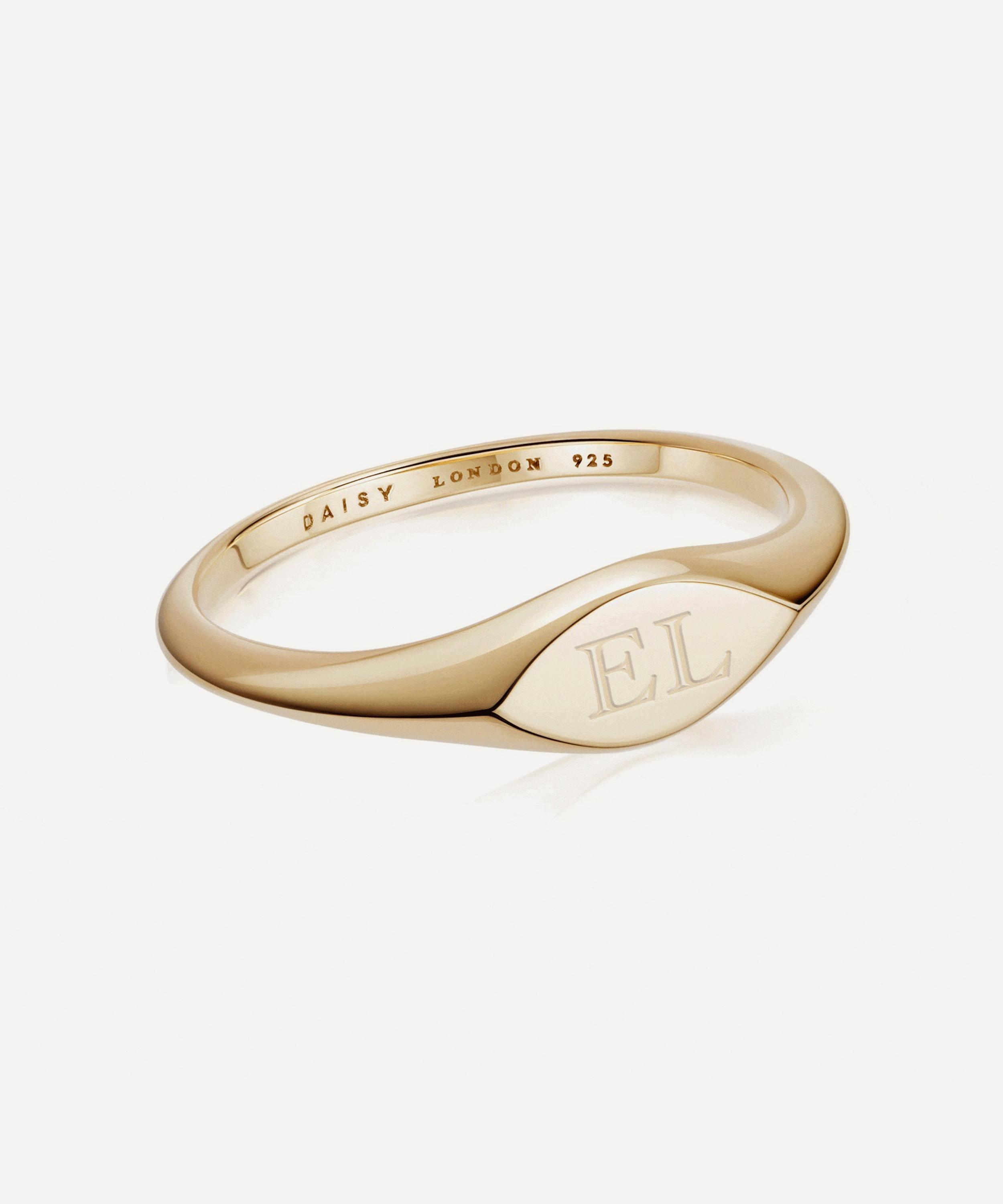 Daisy London - 18ct Gold-Plated Est&eacute;e Lalonde Mini Signet Ring