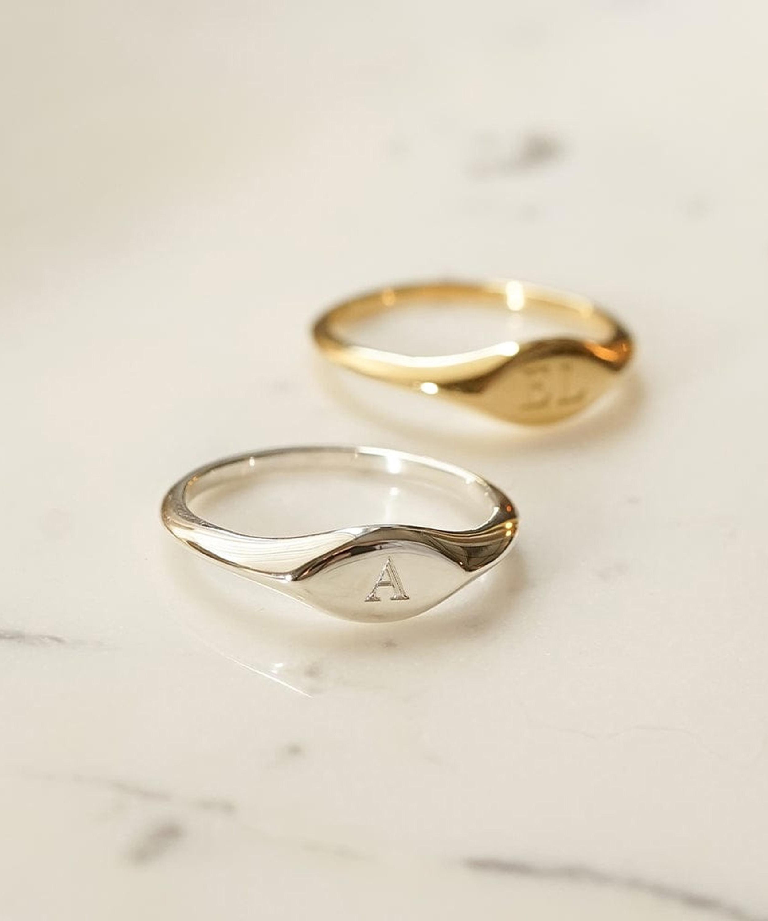 Daisy London - Sterling Silver Est&eacute;e Lalonde Mini Signet Ring image number 2