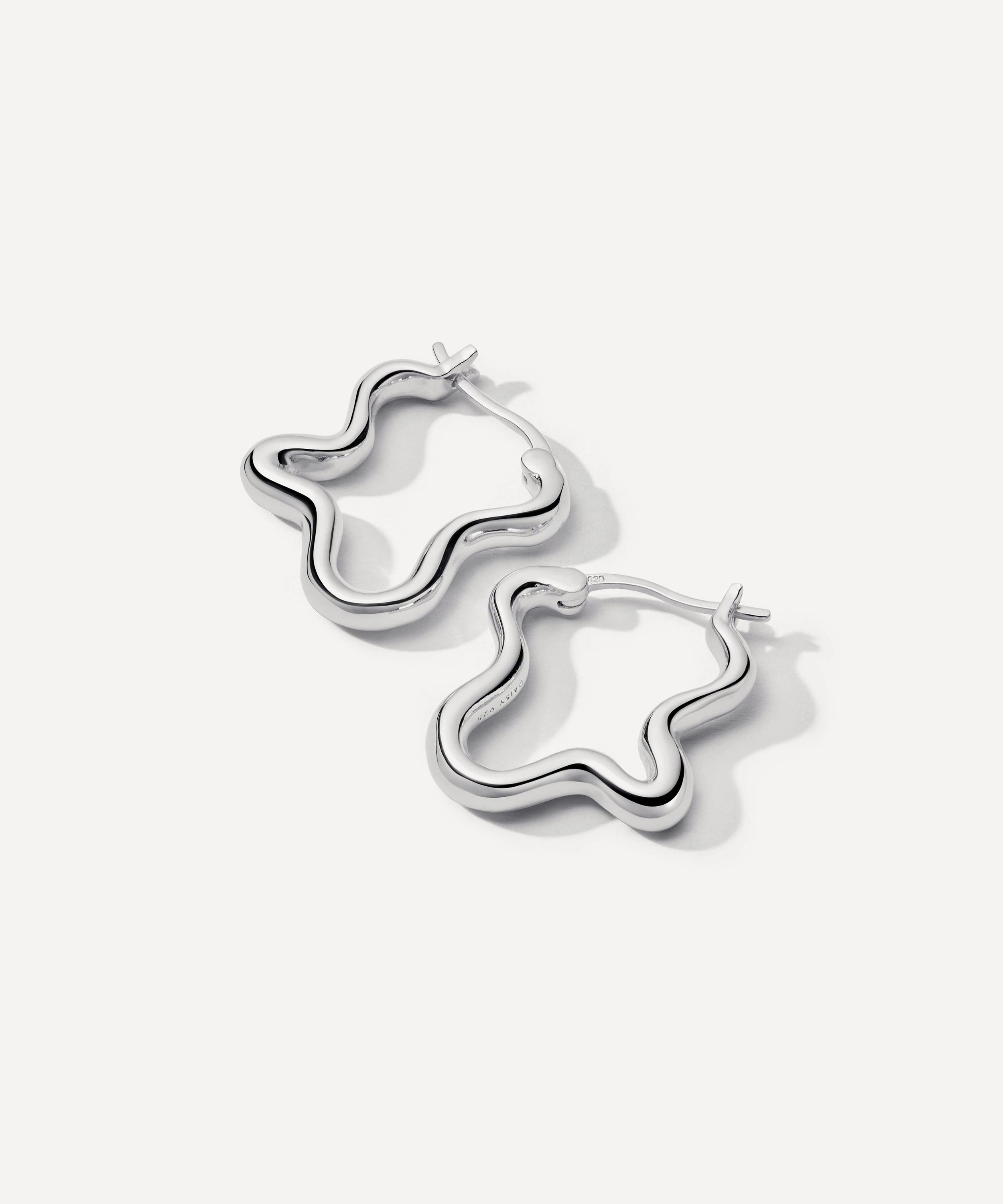 Daisy London - Sterling Silver Est&eacute;e Lalonde Wavy Hoop Earrings image number 0