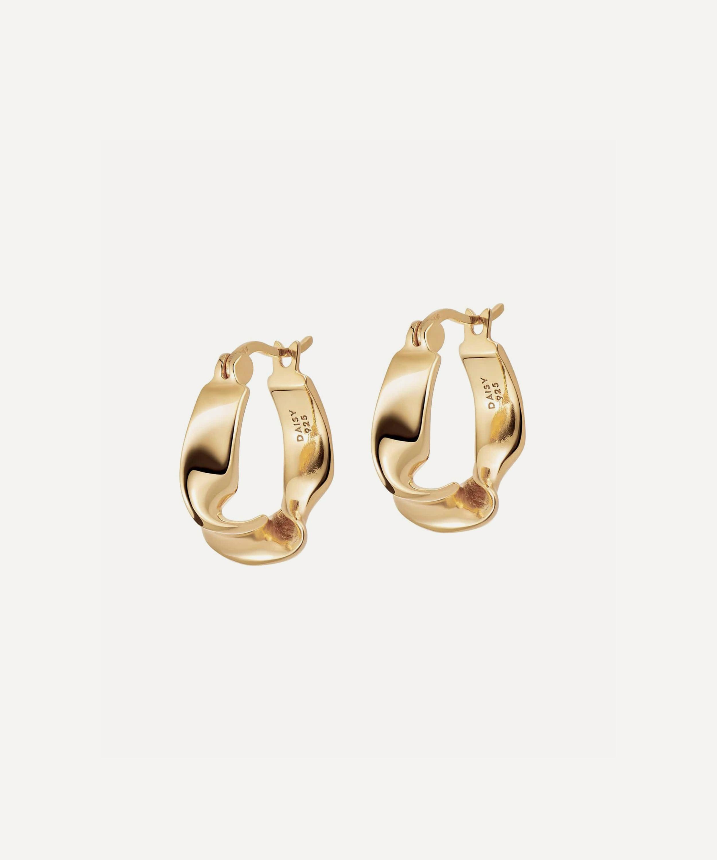 Daisy London - 18ct Gold-Plated Est&eacute;e Lalonde Flow Hoop Earrings image number 0