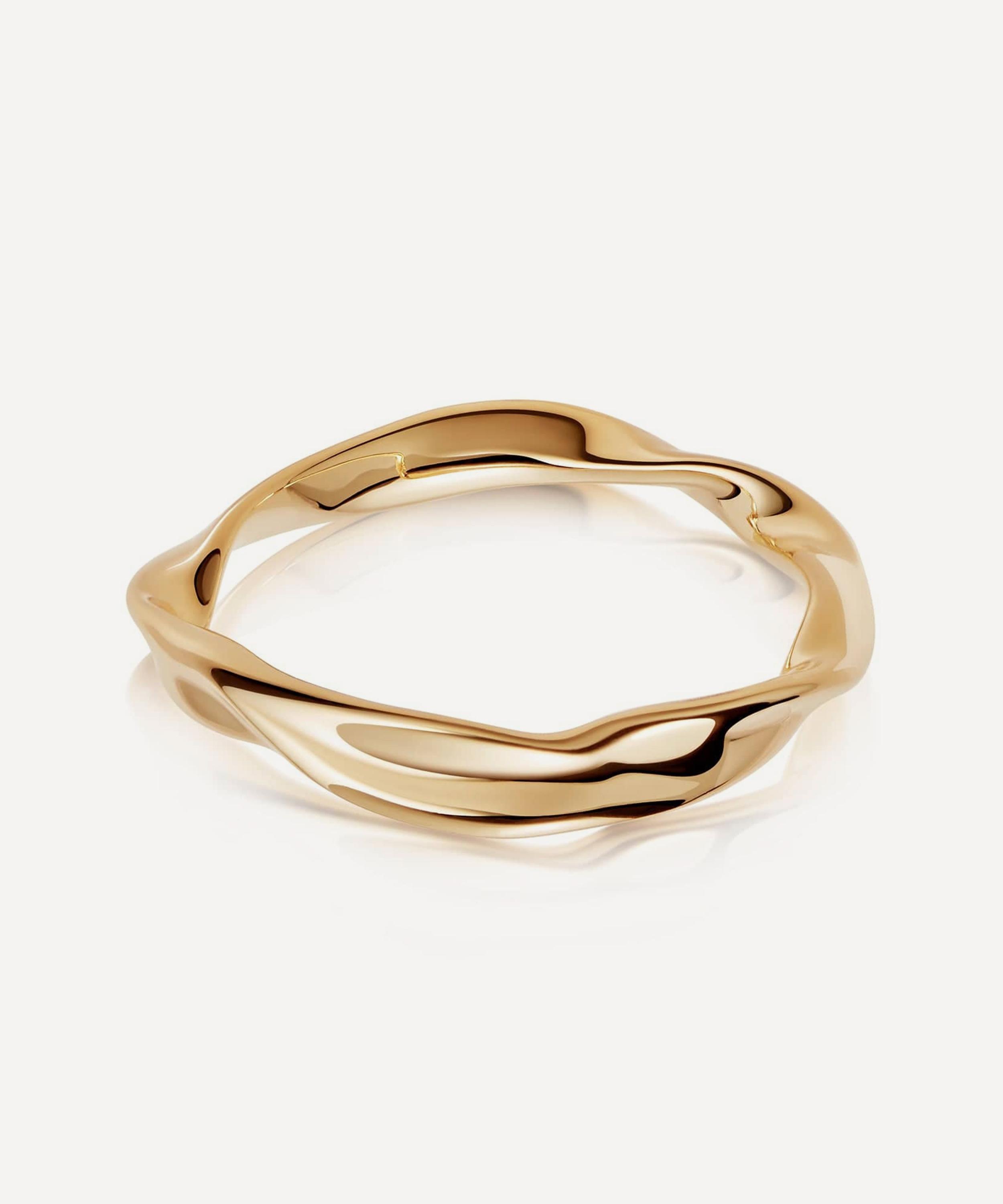 Daisy London - 18ct Gold-Plated Est&eacute;e Lalonde Wavy Stacking Ring