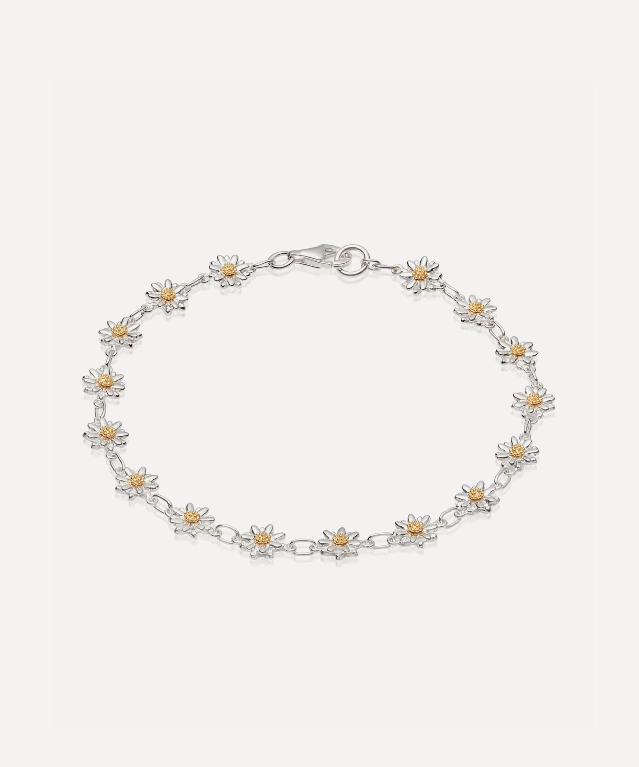 Daisy London - Sterling Silver Daisy Chain Bracelet image number 0