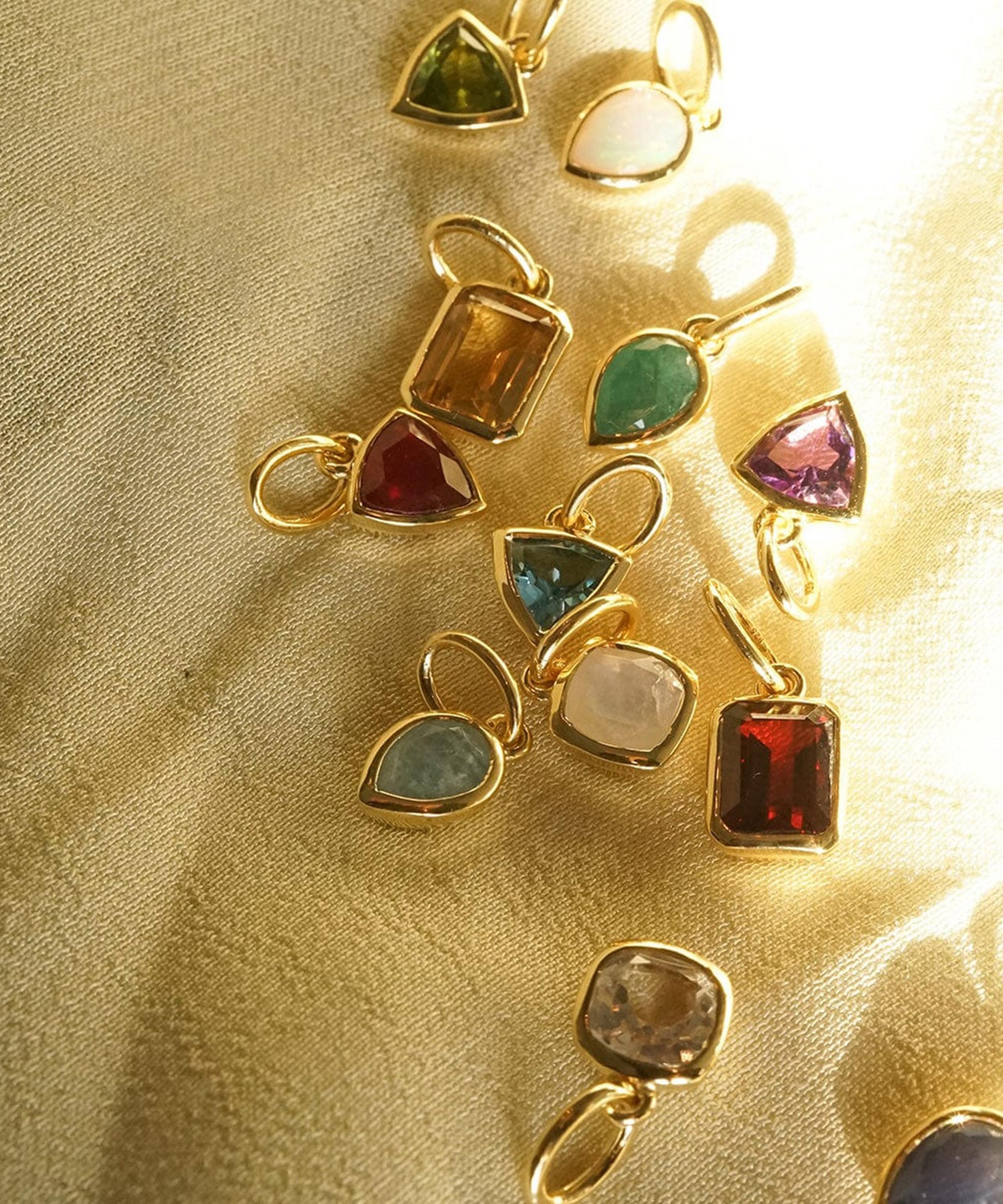 Daisy London - 18ct Gold-Plated Garnet January Birthstone Charm Necklace image number 2