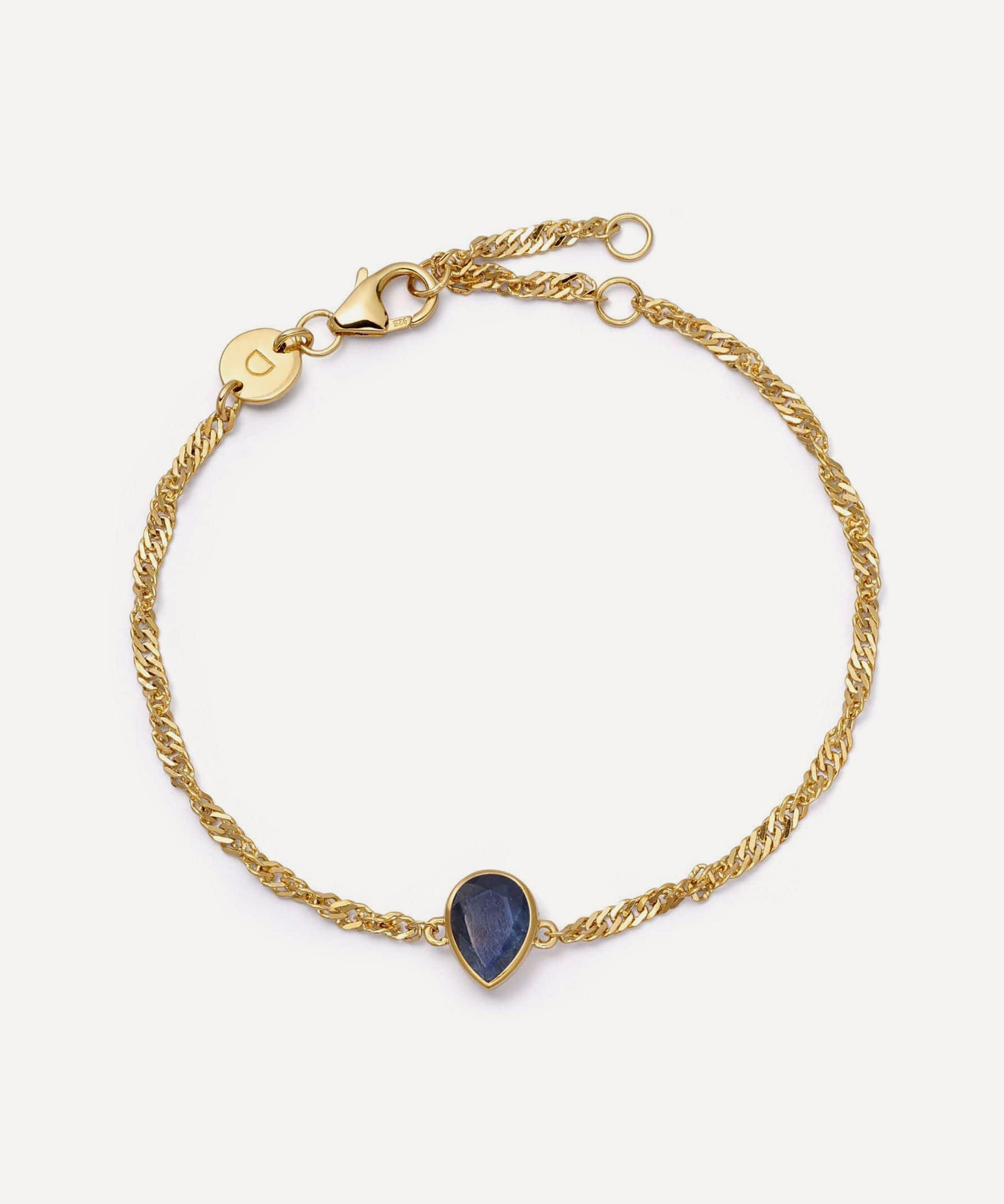 Daisy London - 18ct Gold-Plated Sapphire September Birthstone Charm Bracelet image number 0