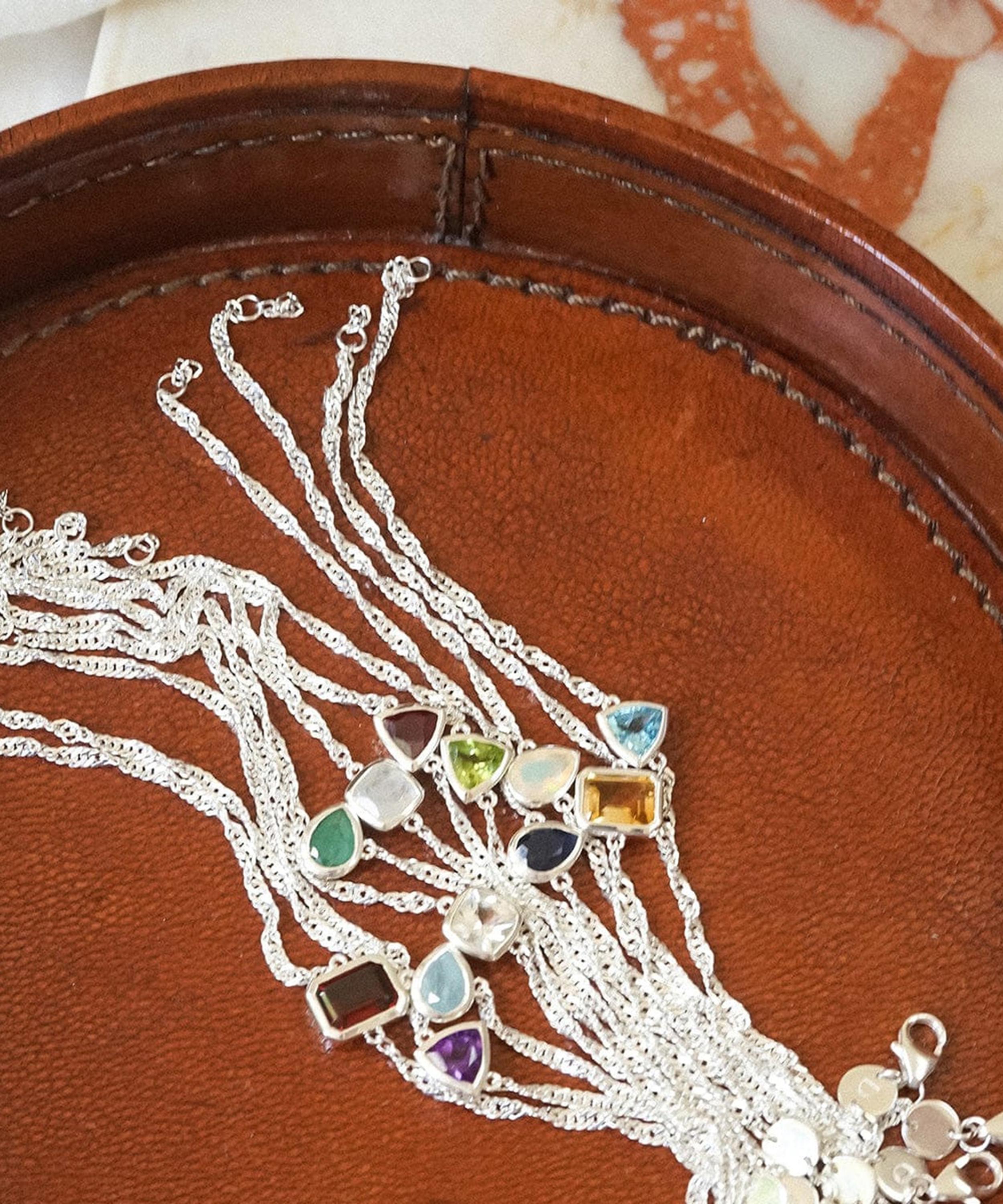 Daisy London - Sterling Silver Blue Topaz December Birthstone Charm Bracelet image number 3
