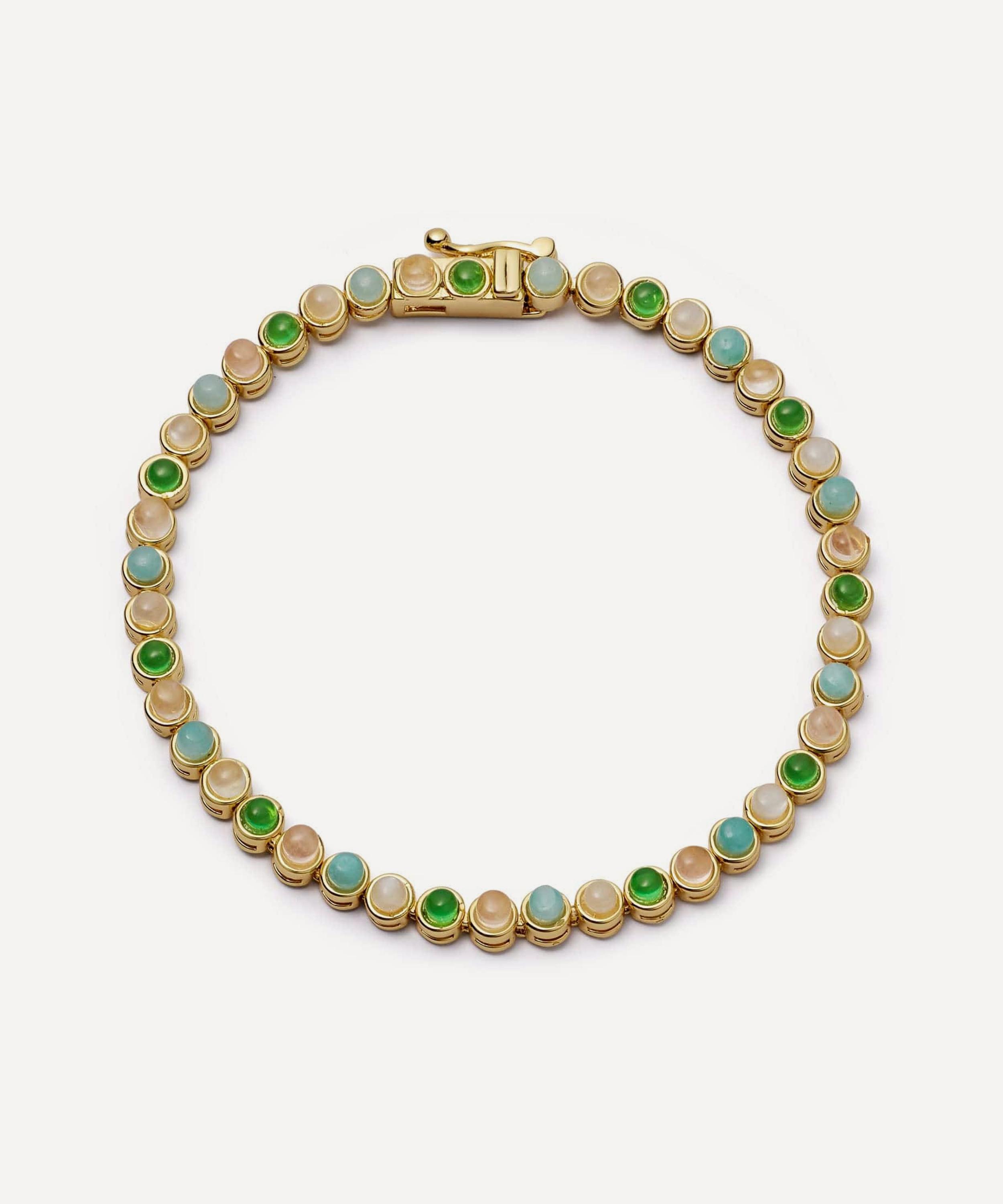 Daisy London - 18ct Gold-Plated Mixed Gemstone Tennis Bracelet image number 0