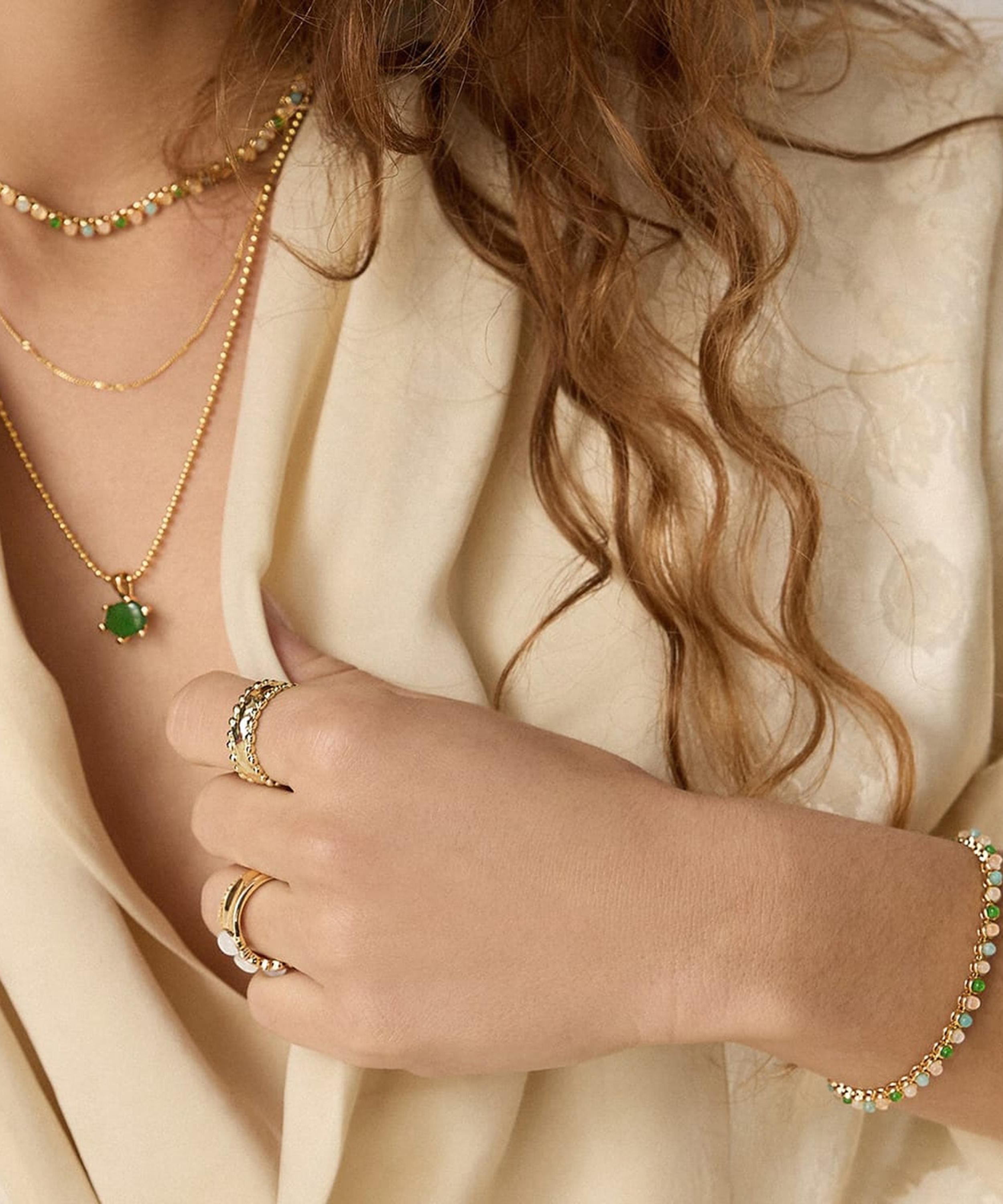 Daisy London - 18ct Gold-Plated Mixed Gemstone Tennis Bracelet image number 2