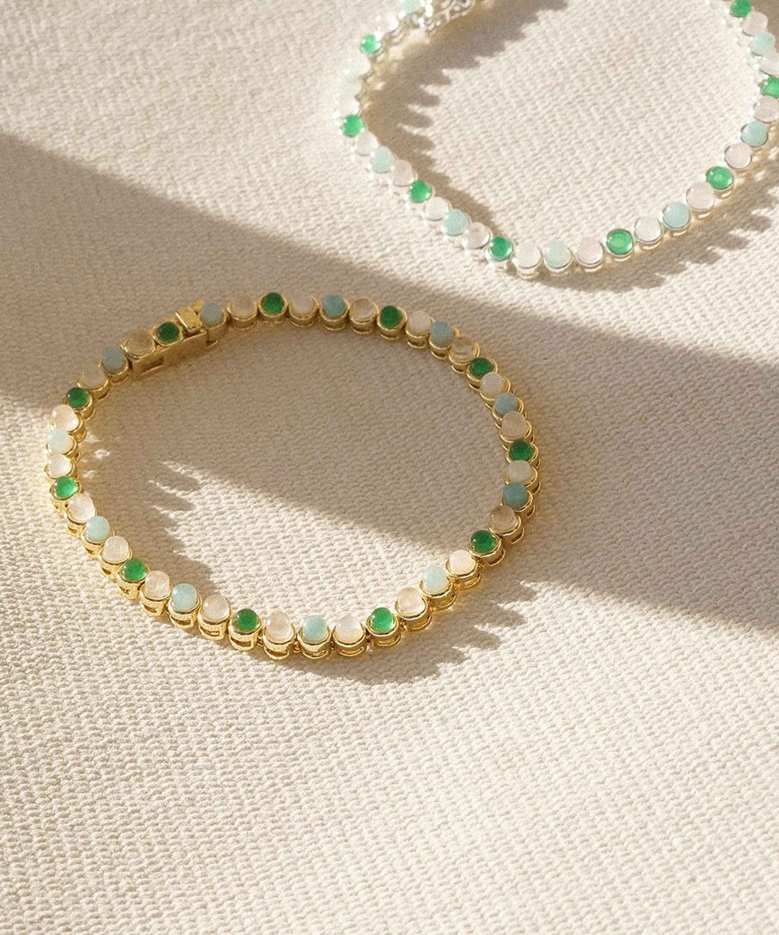 Daisy London - 18ct Gold-Plated Mixed Gemstone Tennis Bracelet image number 3