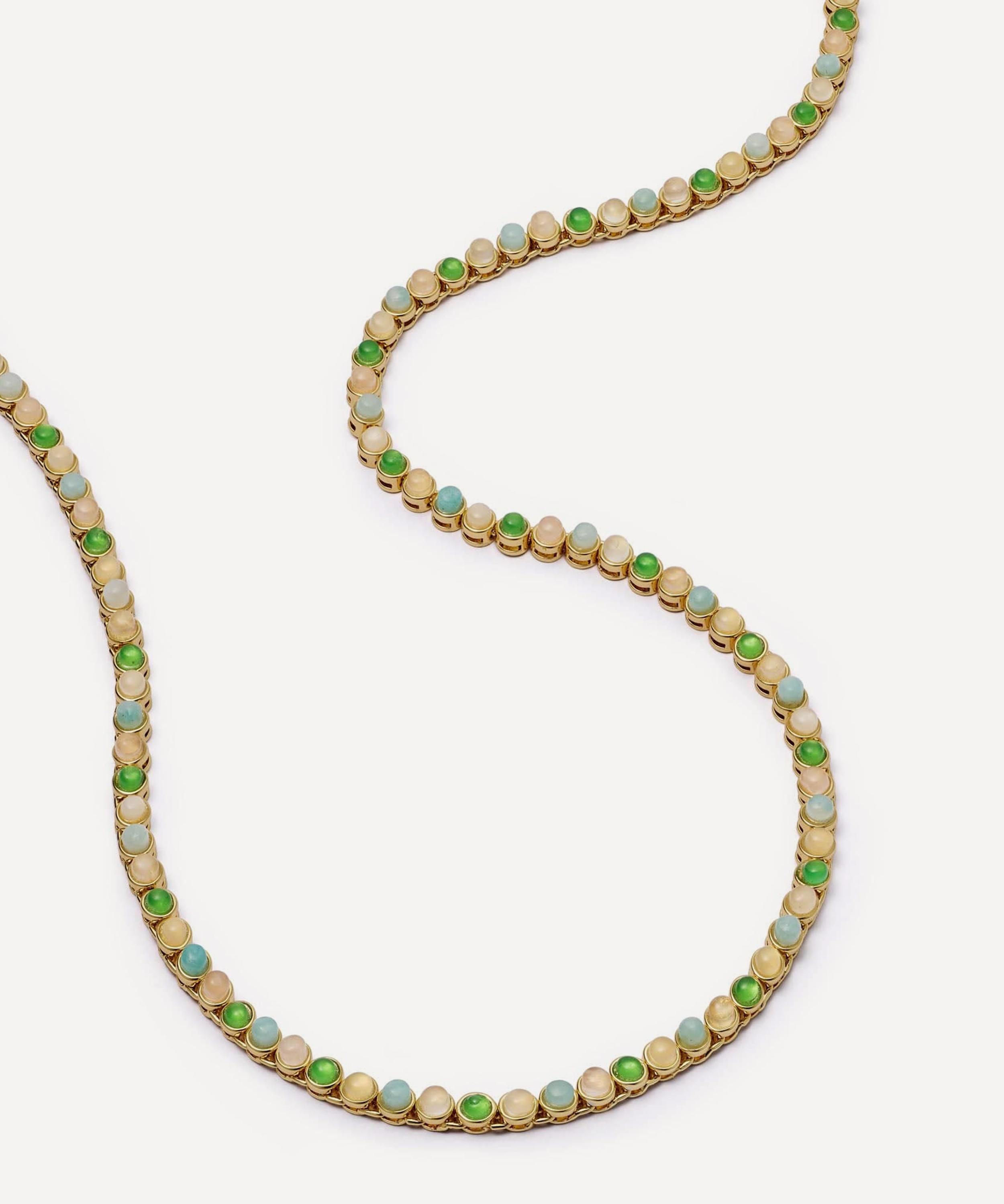 Daisy London - 18ct Gold-Plated Mixed Gemstone Tennis Neckacklace image number 0