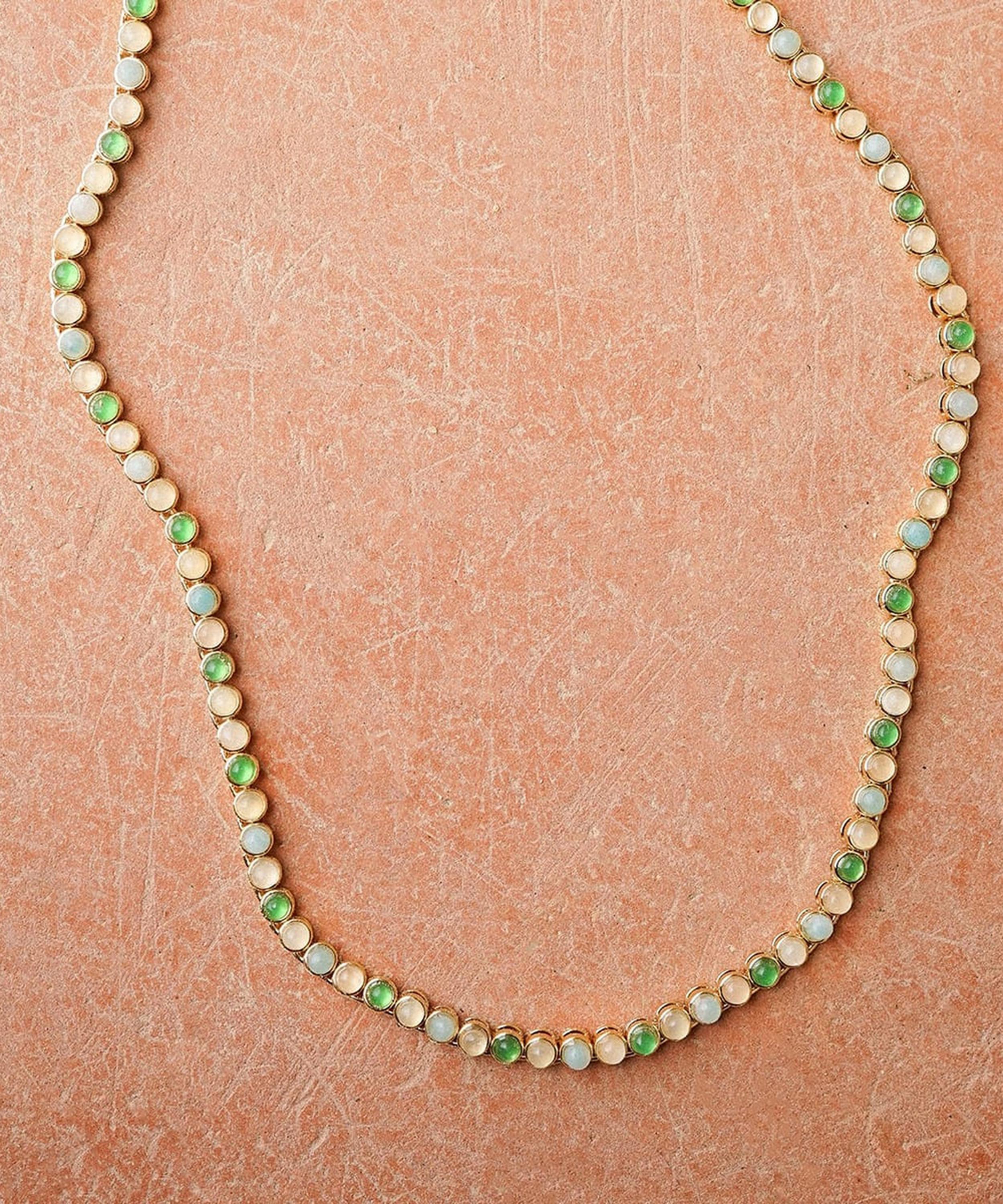 Daisy London - 18ct Gold-Plated Mixed Gemstone Tennis Neckacklace image number 2