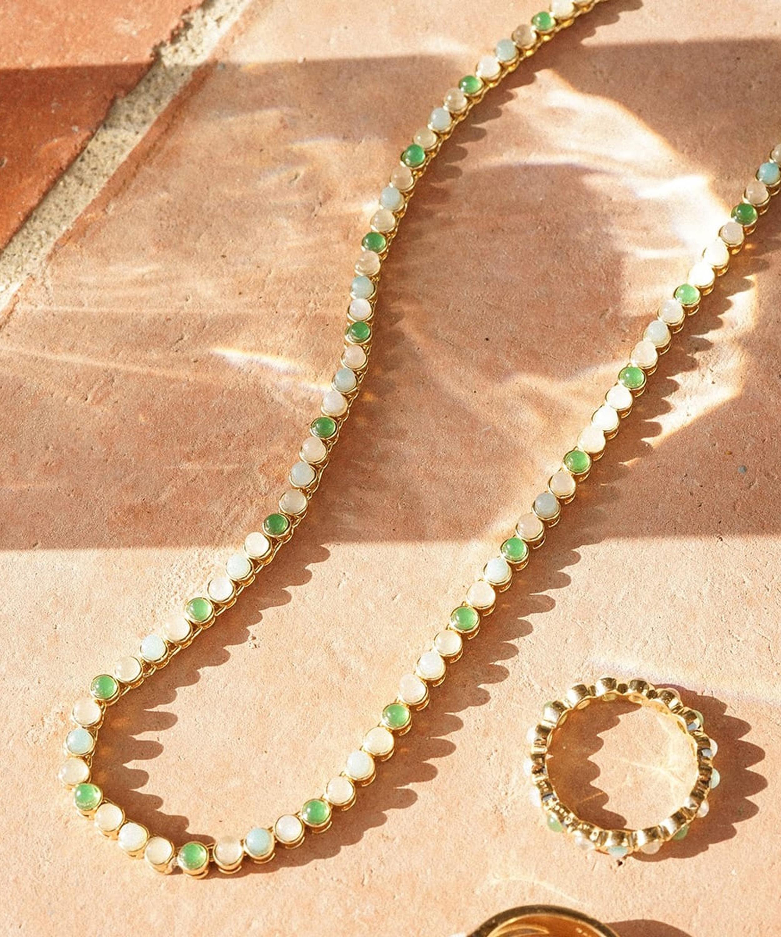 Daisy London - 18ct Gold-Plated Mixed Gemstone Tennis Neckacklace image number 3