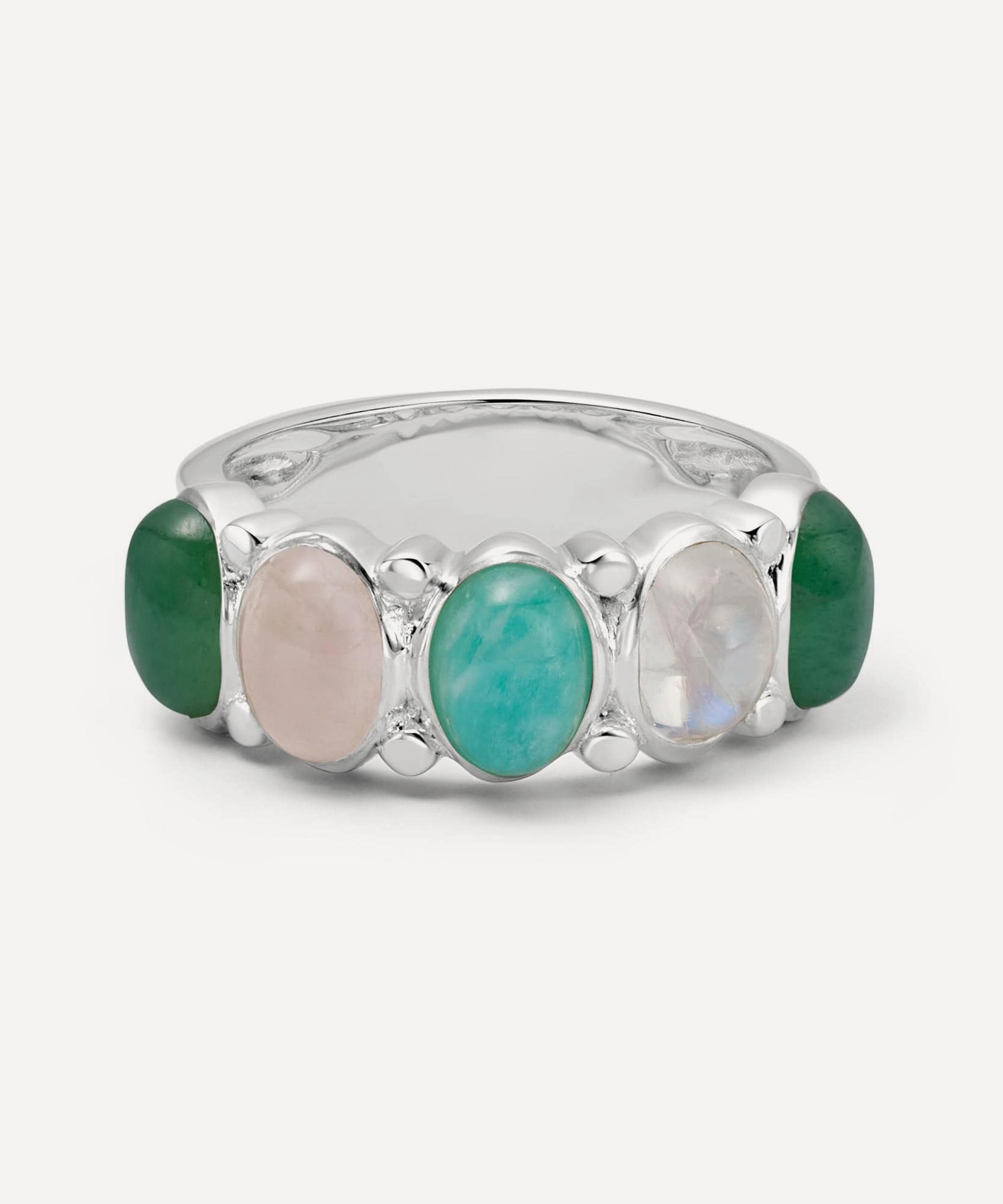 Daisy London - Sterling Silver Bold Mixed Gemstone Ring
