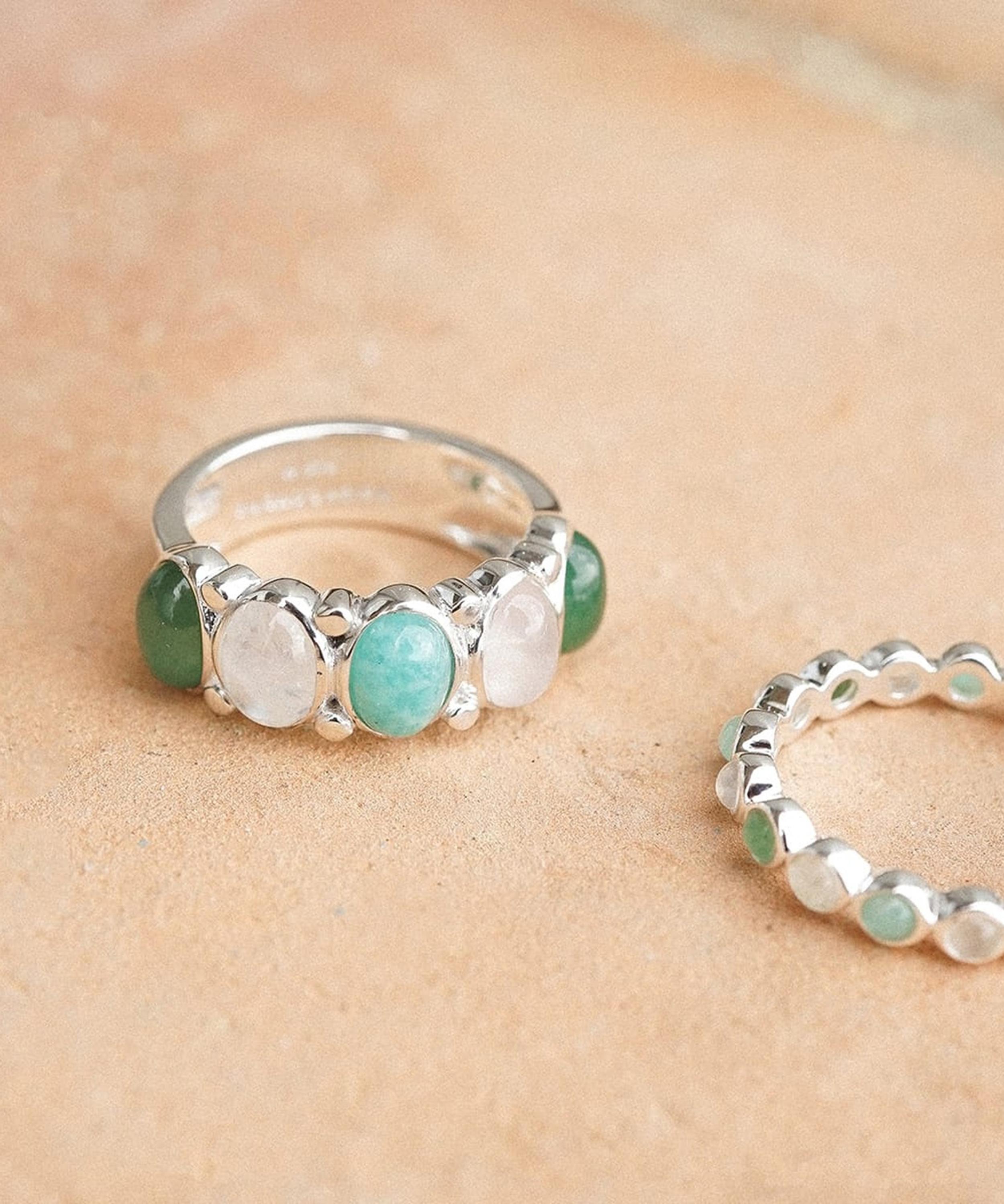Daisy London - Sterling Silver Bold Mixed Gemstone Ring image number 2