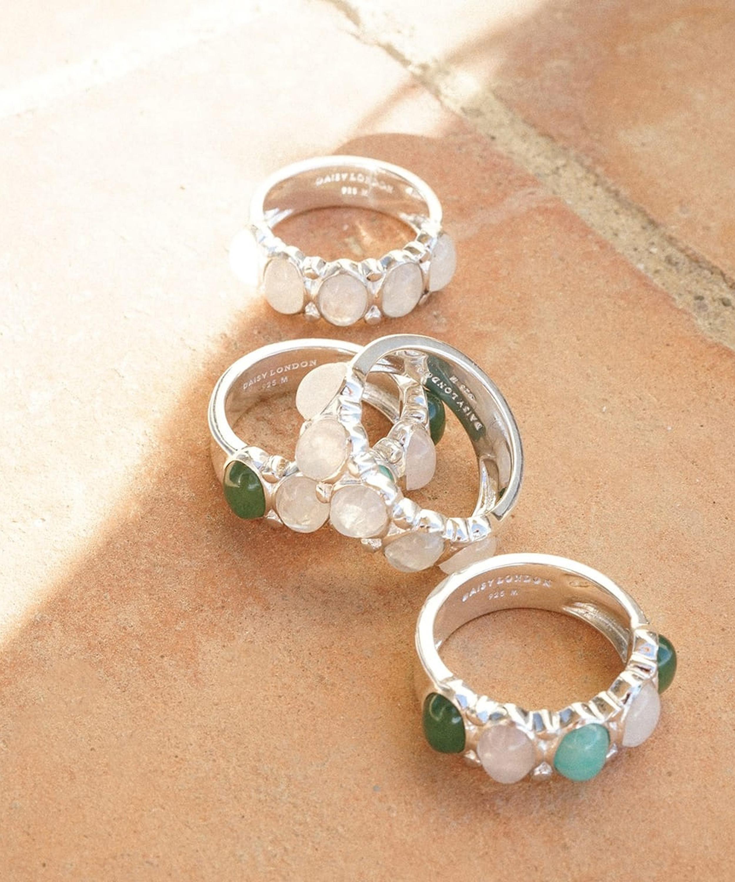 Daisy London - Sterling Silver Bold Mixed Gemstone Ring image number 3