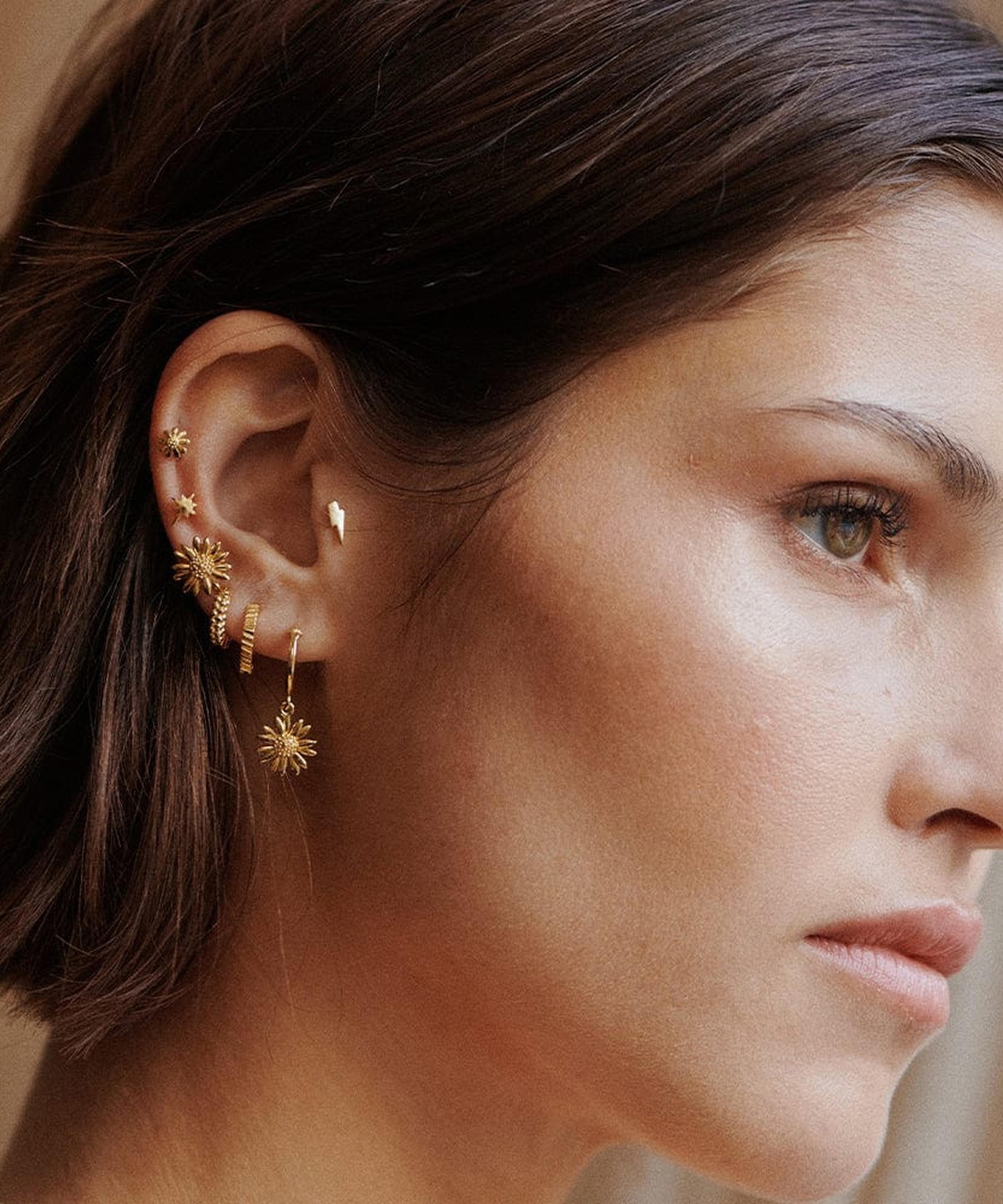 Daisy London - 18ct Gold-Plated Michaelmas Daisy Stud Earrings image number 1