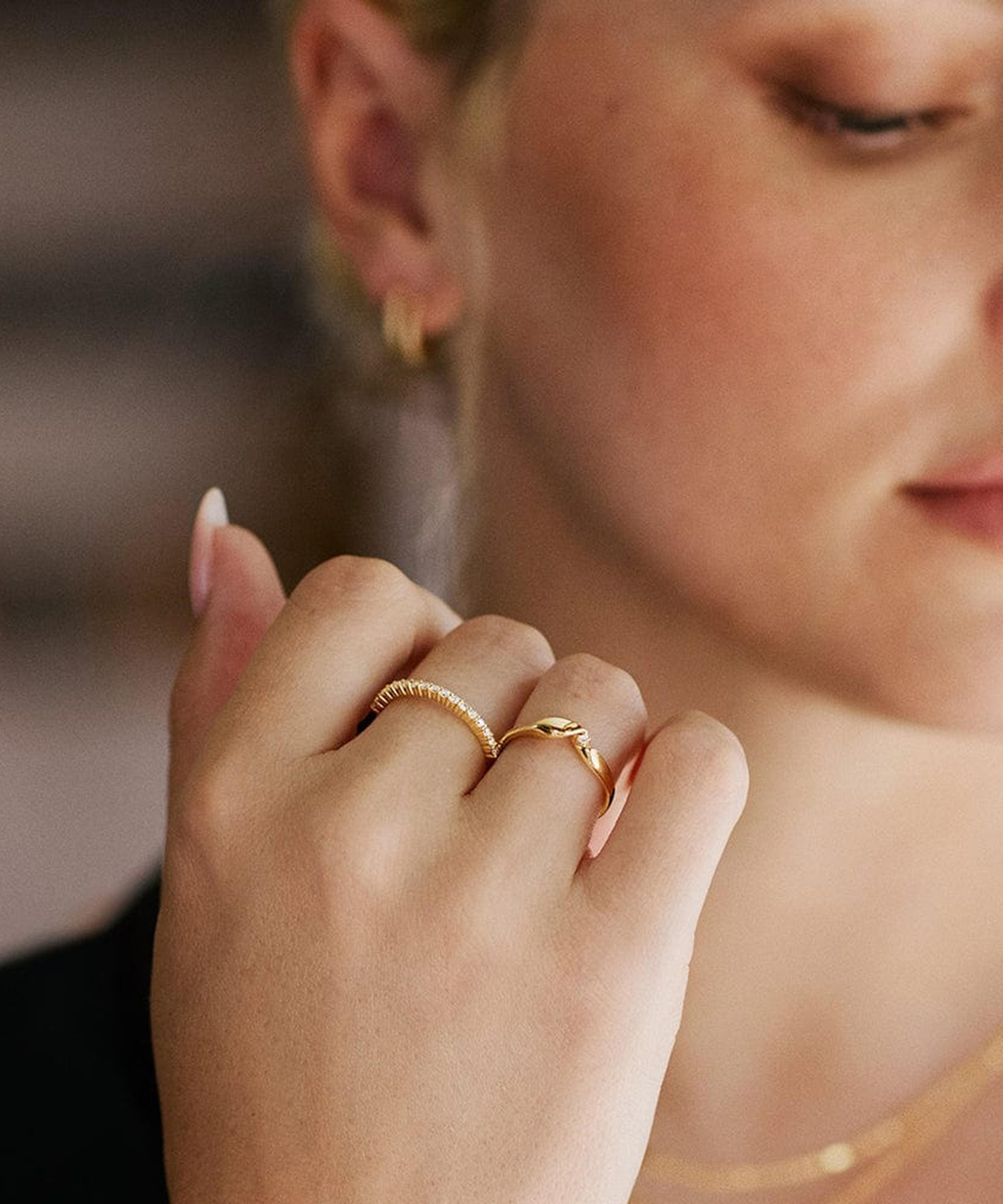 Daisy London - 14ct Gold Este&eacute; Lalonde Fine Pav&eacute; Ring image number 2