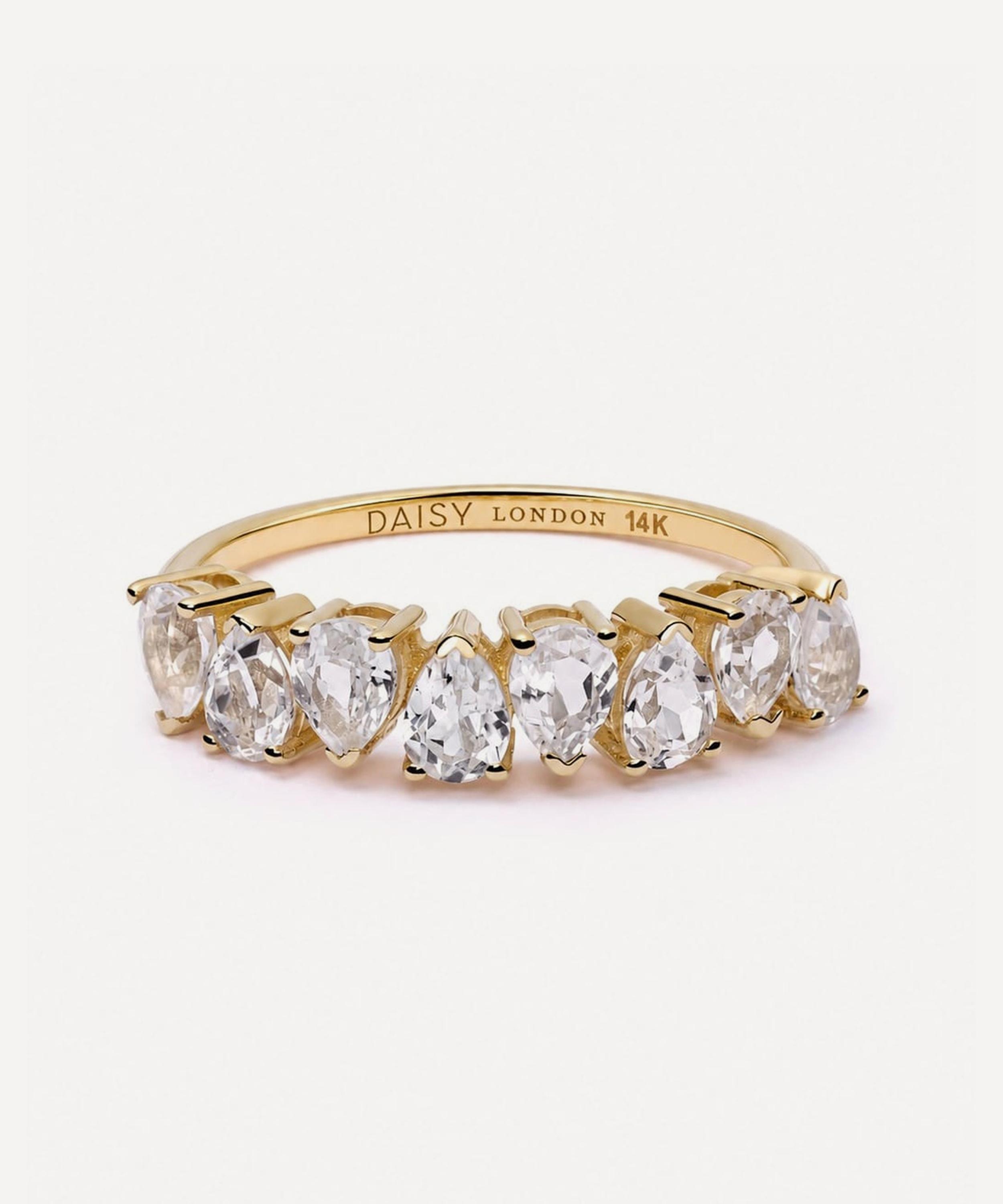 Daisy London - 14ct Gold Este&eacute; Lalonde Fine Pear Sapphire Ring