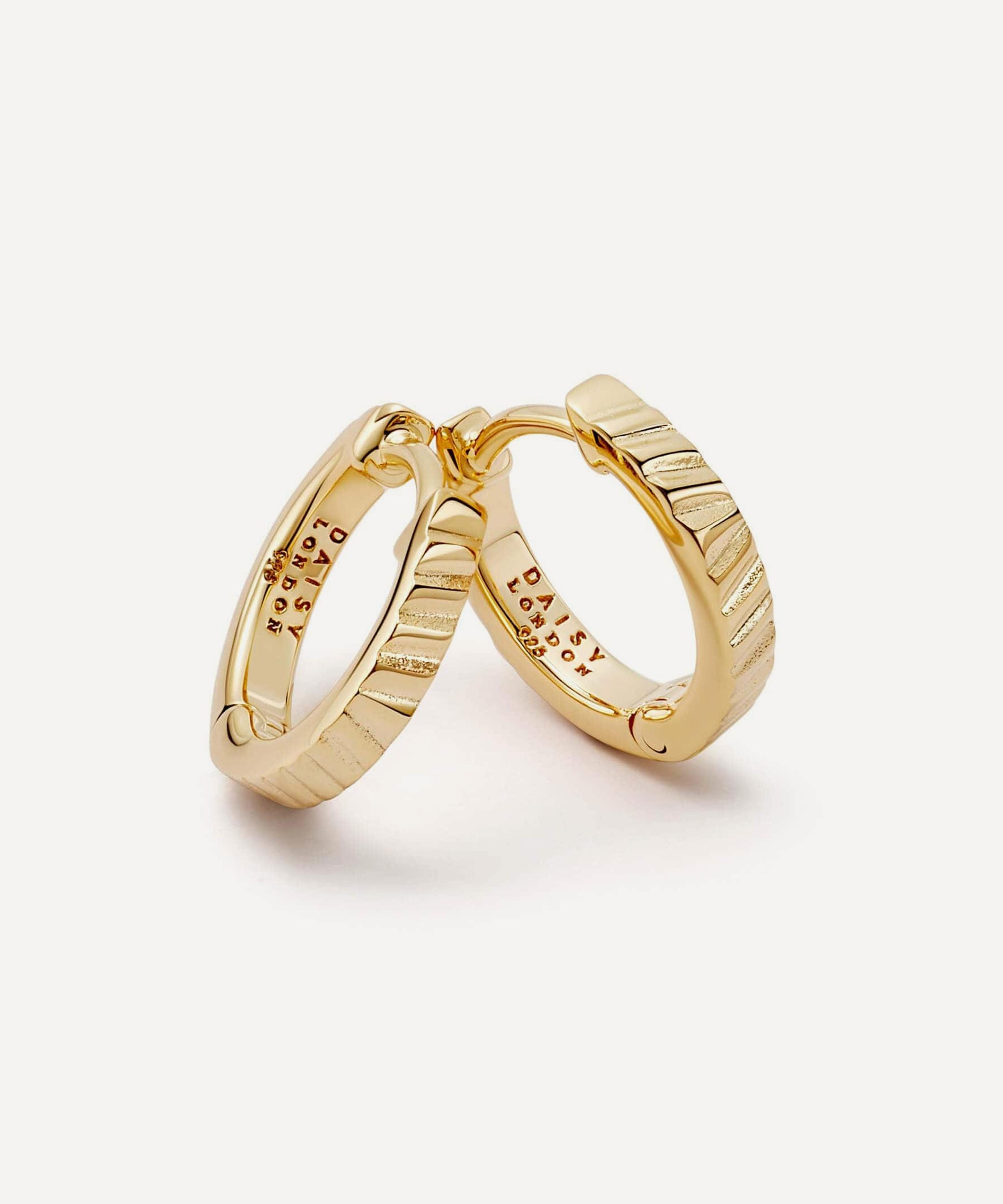 Daisy London - 18ct Gold-Plated Est&eacute;e Lalonde Sunburst Huggie Hoop Earrings image number 0